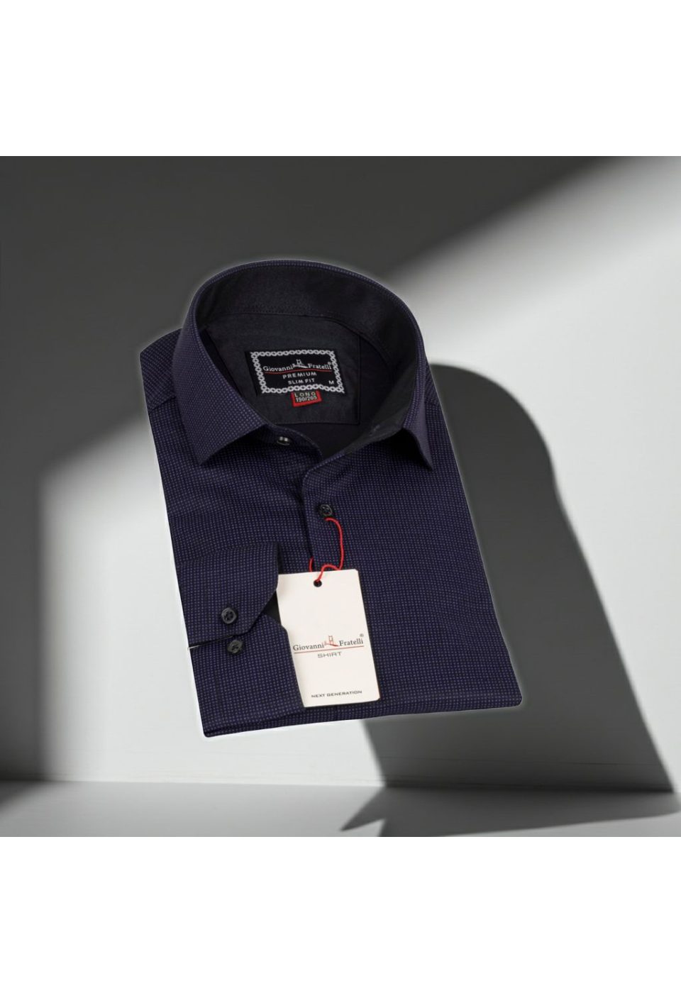 2032 CR 8 DROP SATIN 005 8 Drop Slim Fit Uzun Kol Saten Desenli Erkek Gömlek 3GMK312032005 - Giovanni Fratelli
