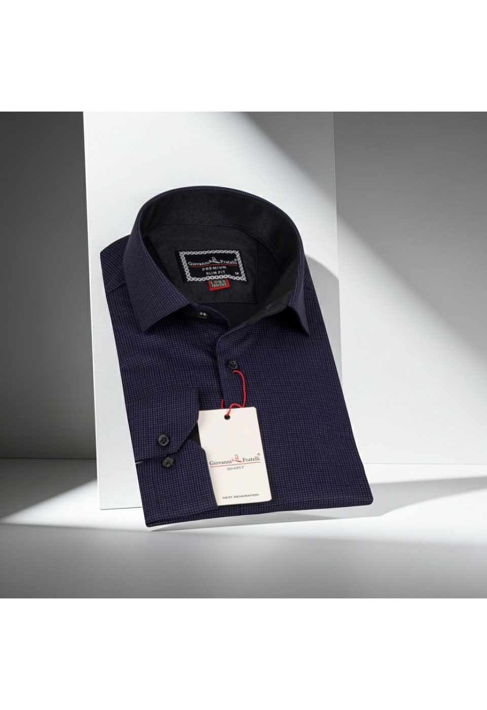 2032 CR 8 DROP SATIN 005 8 Drop Slim Fit Uzun Kol Saten Desenli Erkek Gömlek 3GMK312032005 - Giovanni Fratelli