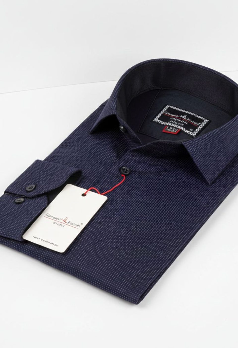 2032 CR 8 DROP SATIN 005 8 Drop Slim Fit Uzun Kol Saten Desenli Erkek Gömlek 3GMK312032005 - Giovanni Fratelli