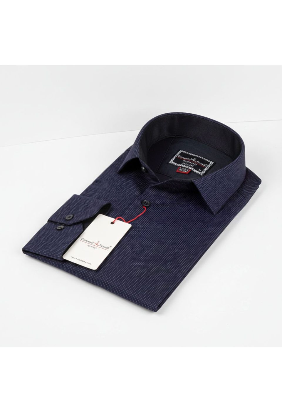 2032 CR 8 DROP SATIN 005 8 Drop Slim Fit Uzun Kol Saten Desenli Erkek Gömlek 3GMK312032005 - Giovanni Fratelli