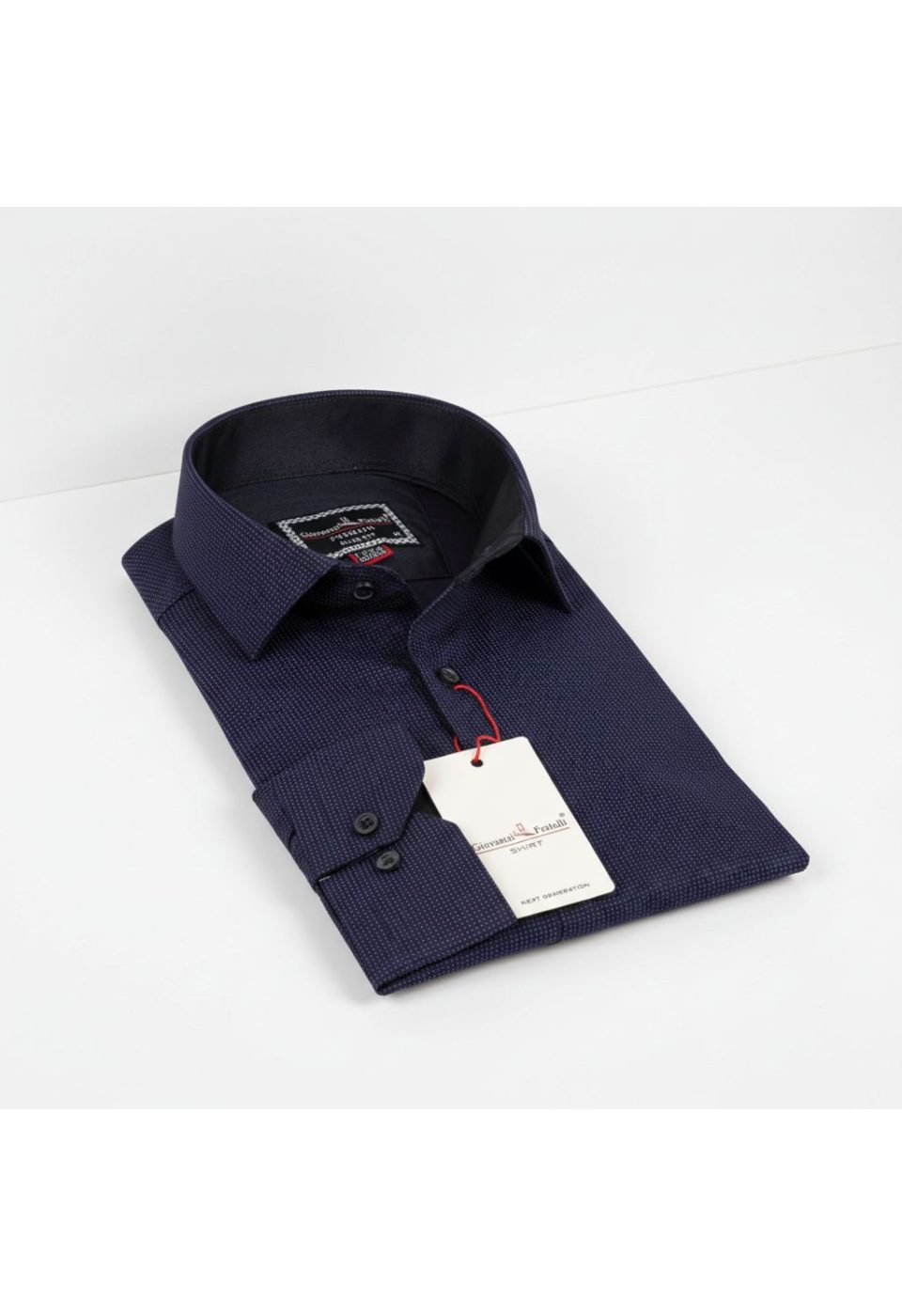 2032 CR 8 DROP SATIN 005 8 Drop Slim Fit Uzun Kol Saten Desenli Erkek Gömlek 3GMK312032005 - Giovanni Fratelli