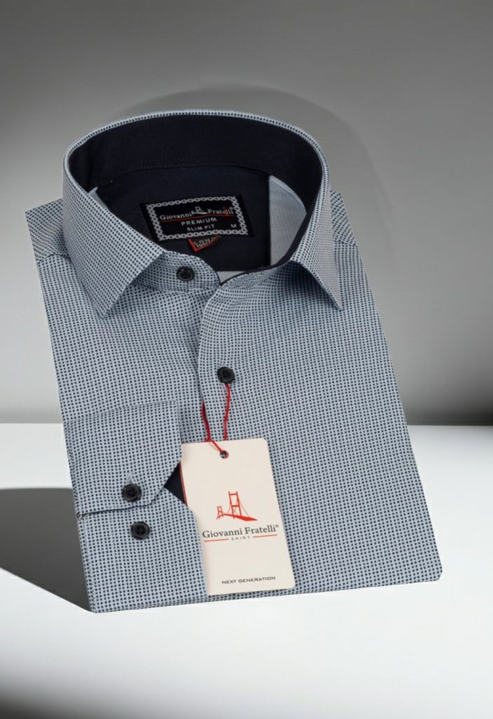 2032 CR 8 DROP SATIN 006 8 Drop Slim Fit Uzun Kol Saten Desenli Erkek Gömlek 3GMK312032006 - Giovanni Fratelli