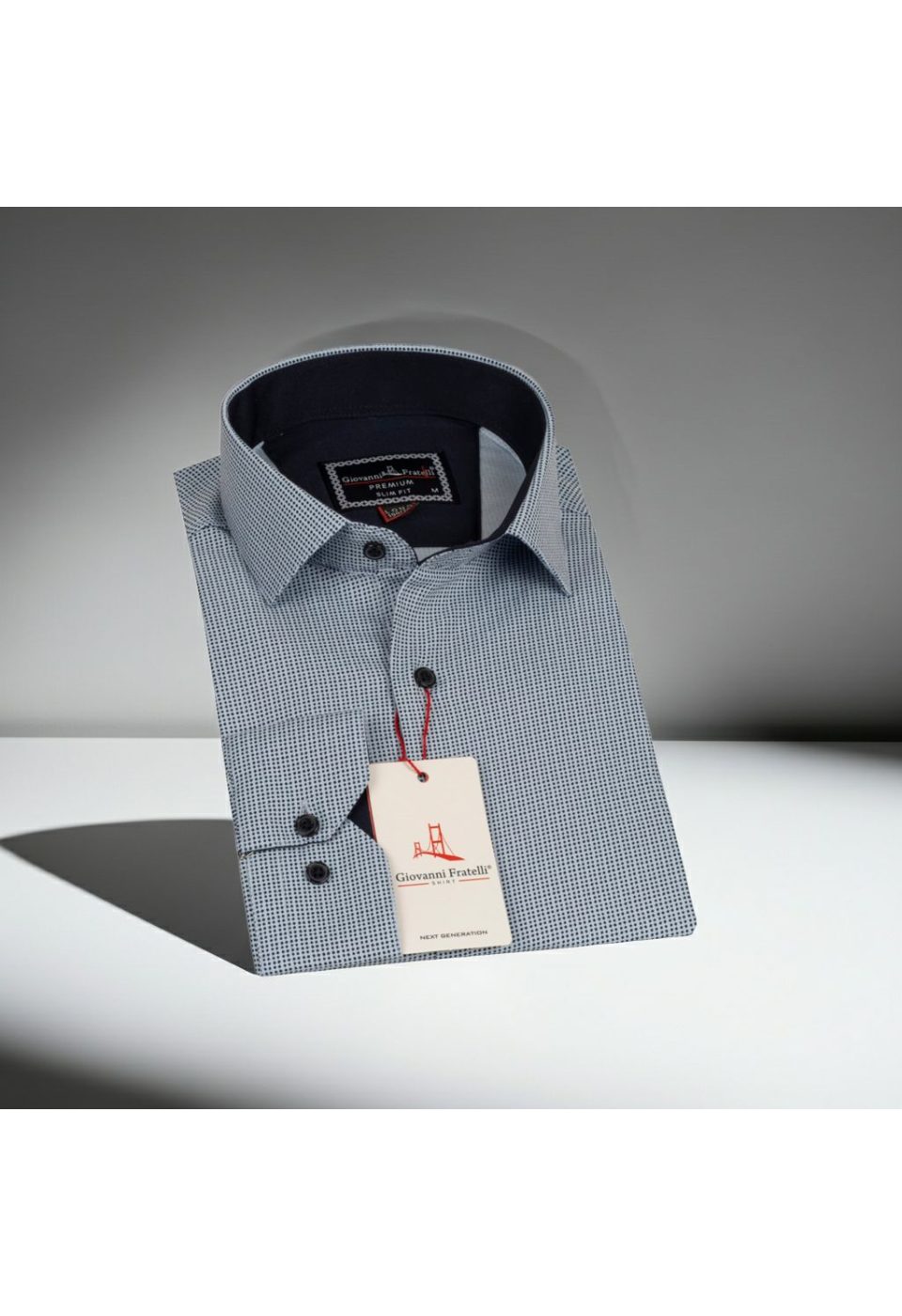2032 CR 8 DROP SATIN 006 8 Drop Slim Fit Uzun Kol Saten Desenli Erkek Gömlek 3GMK312032006 - Giovanni Fratelli