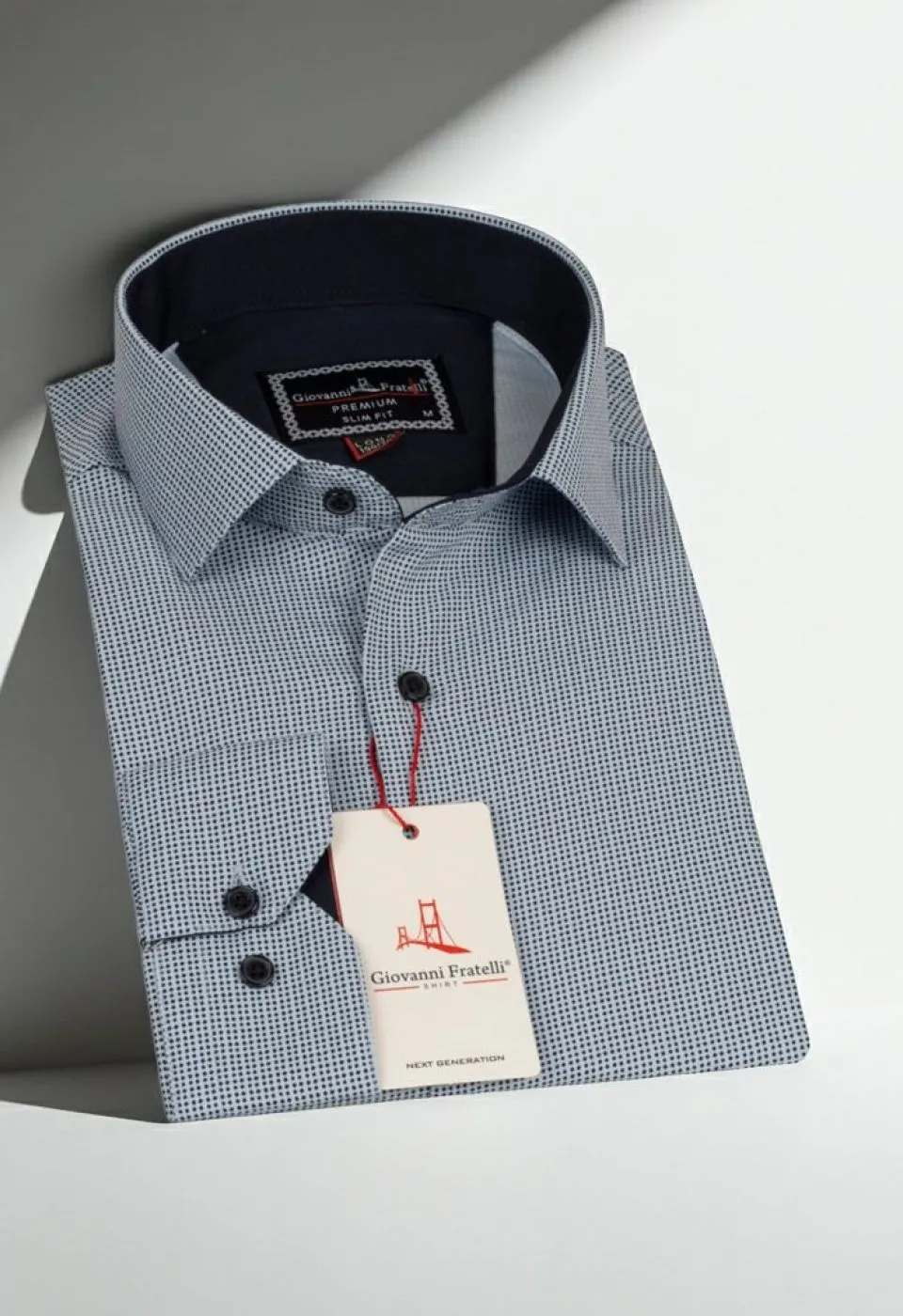 8 Drop Slim Fit Uzun Kol Saten Desenli Erkek Gömlek 3GMK312032006