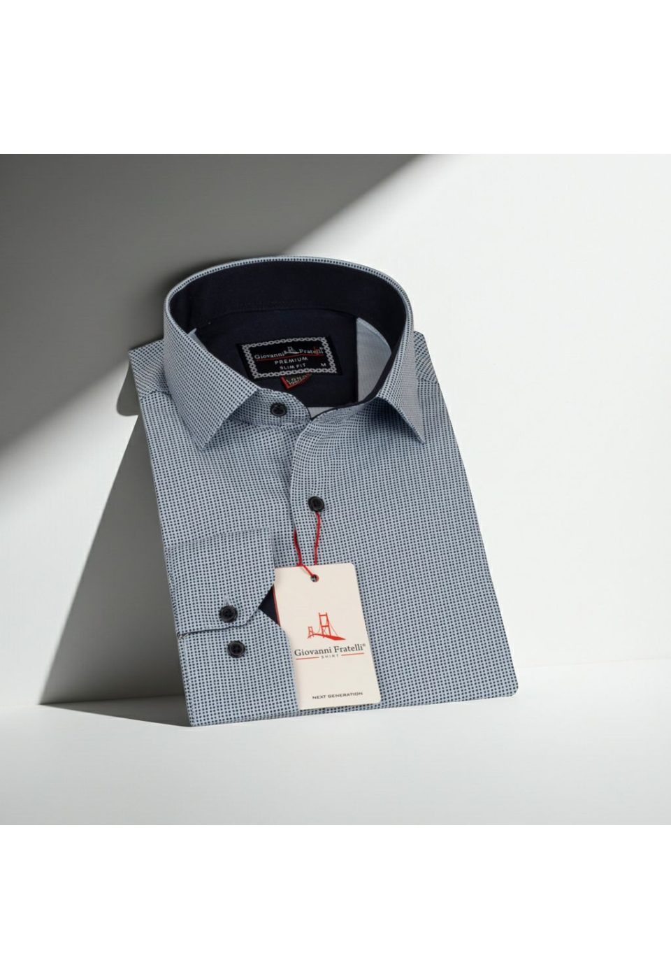 2032 CR 8 DROP SATIN 006 8 Drop Slim Fit Uzun Kol Saten Desenli Erkek Gömlek 3GMK312032006 - Giovanni Fratelli