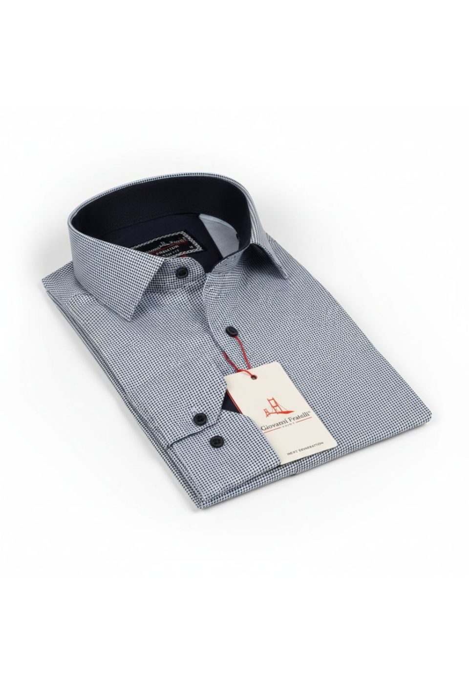 2032 CR 8 DROP SATIN 006 8 Drop Slim Fit Uzun Kol Saten Desenli Erkek Gömlek 3GMK312032006 - Giovanni Fratelli