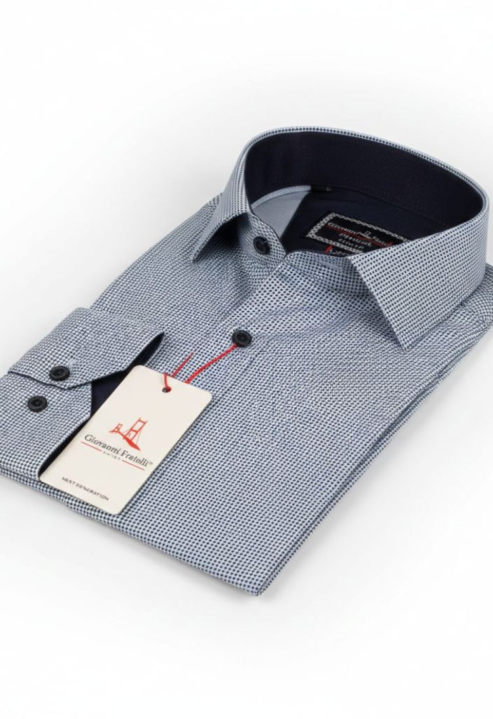 8 Drop Slim Fit Uzun Kol Saten Desenli Erkek Gömlek 3GMK312032006