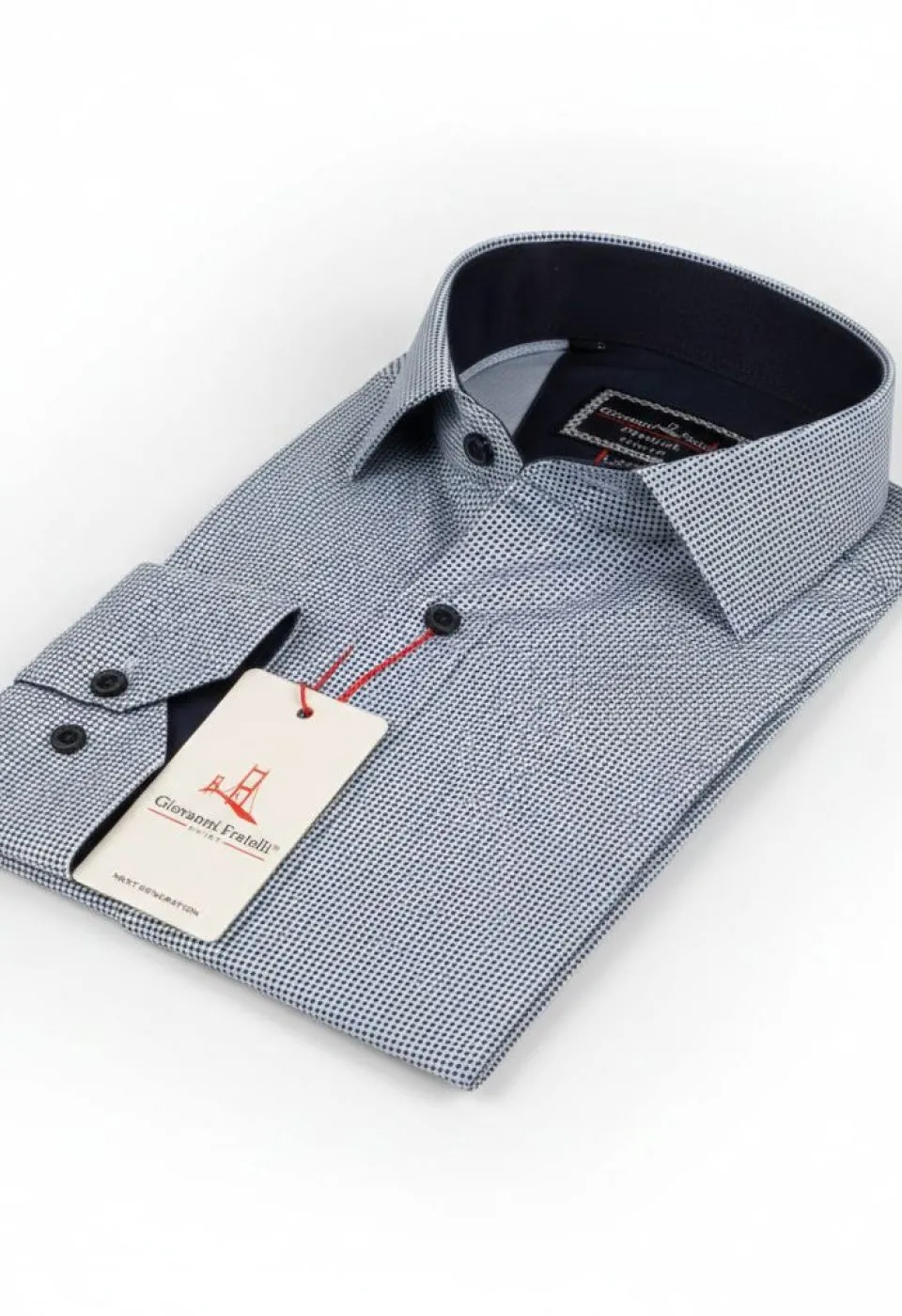 8 Drop Slim Fit Uzun Kol Saten Desenli Erkek Gömlek 3GMK312032006