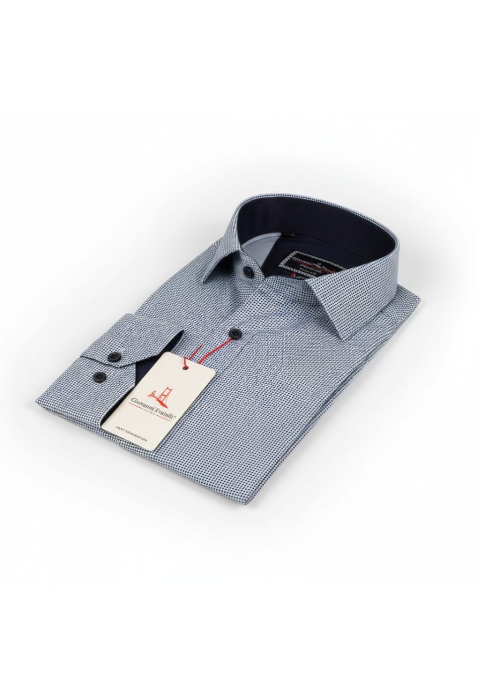 2032 CR 8 DROP SATIN 006 8 Drop Slim Fit Uzun Kol Saten Desenli Erkek Gömlek 3GMK312032006 - Giovanni Fratelli