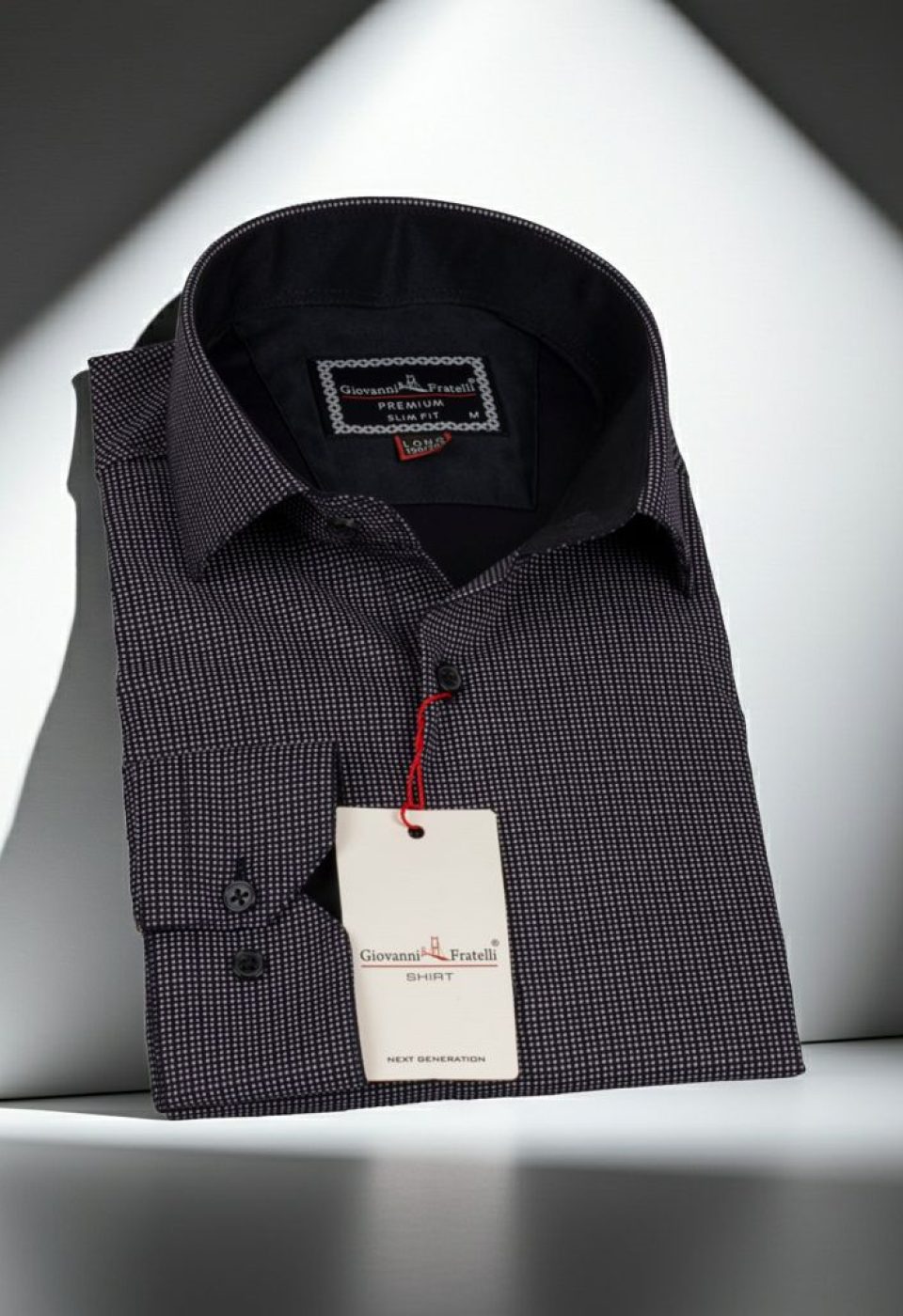 8 Drop Slim Fit Uzun Kol Saten Desenli Erkek Gömlek 3GMK312032007 - Giovanni Fratelli
