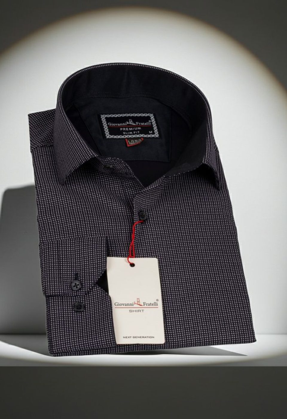 8 Drop Slim Fit Uzun Kol Saten Desenli Erkek Gömlek 3GMK312032007