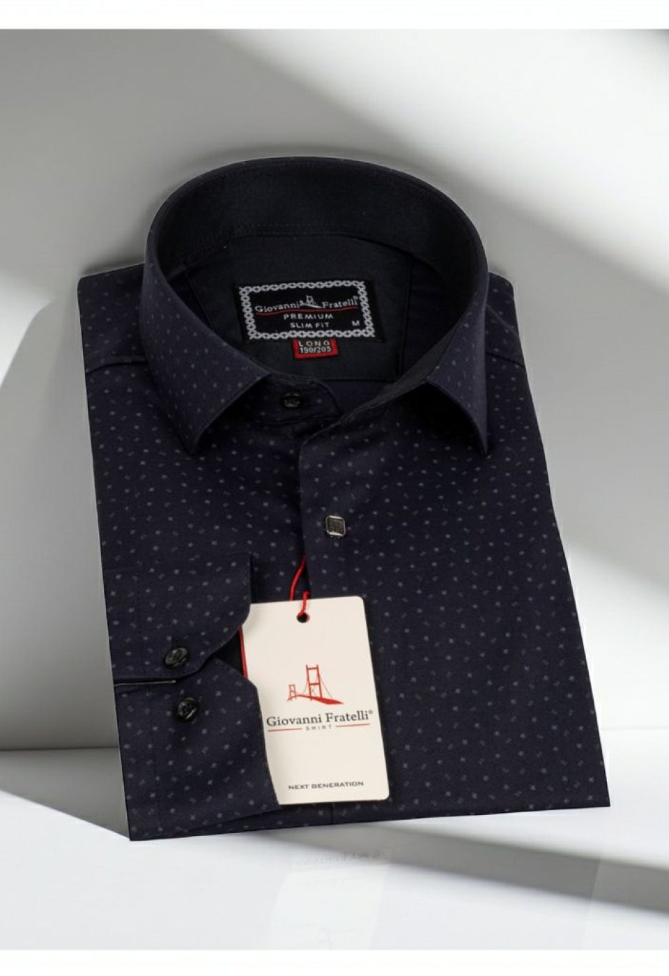 8 Drop Slim Fit Uzun Kol Saten Desenli Erkek Gömlek 3GMK312033003