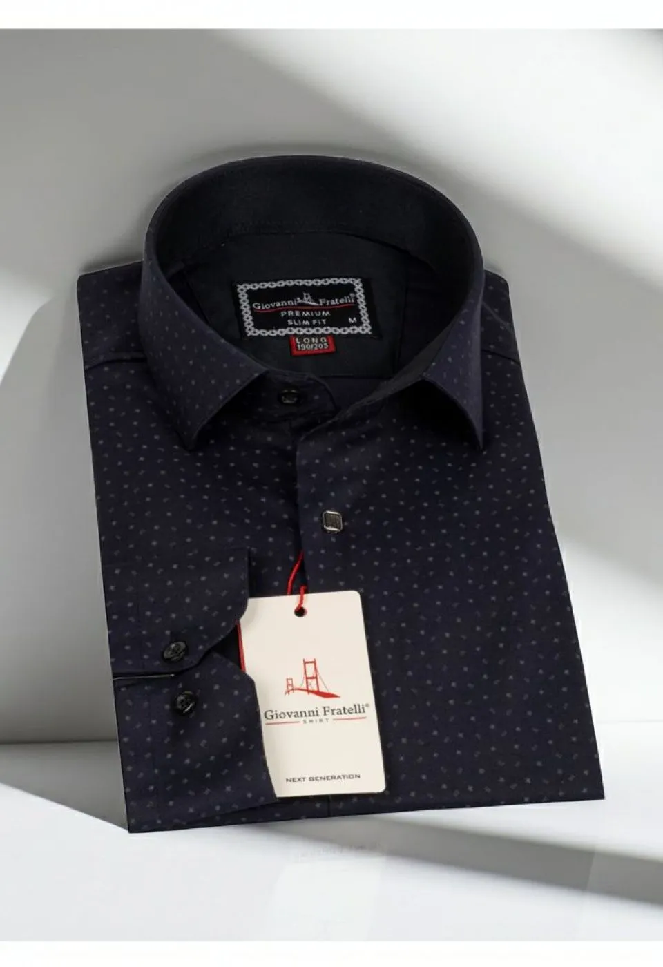 8 Drop Slim Fit Uzun Kol Saten Desenli Erkek Gömlek 3GMK312033003