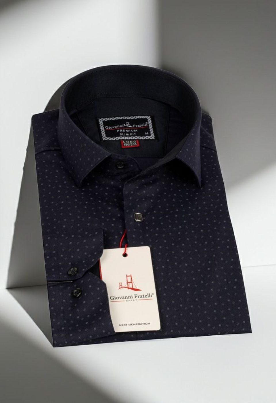 8 Drop Slim Fit Uzun Kol Saten Desenli Erkek Gömlek 3GMK312033003 - Giovanni Fratelli