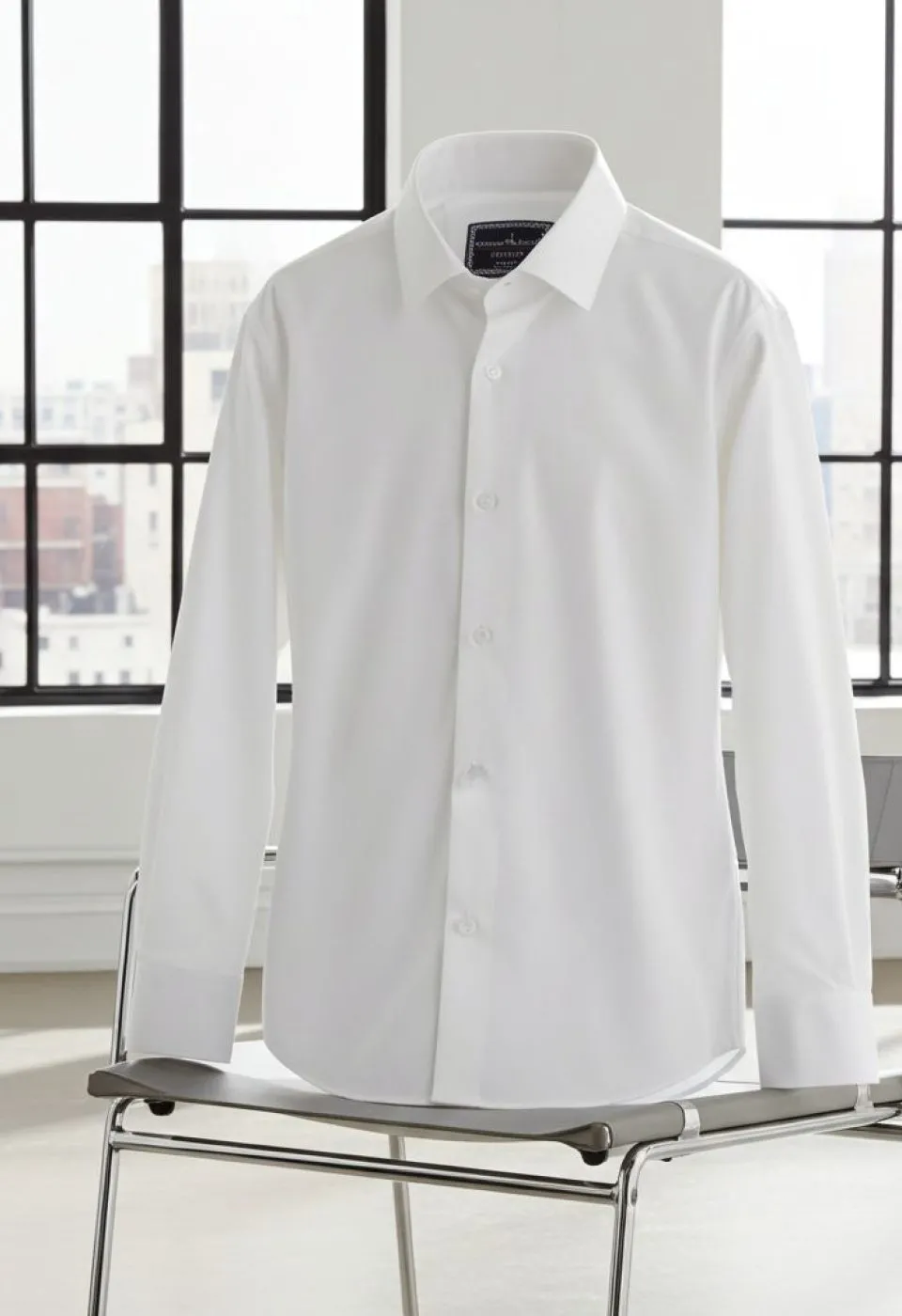 Slim Fit Uzun Kol Düz Renk Jakar Erkek Gömlek 3GMK322107002