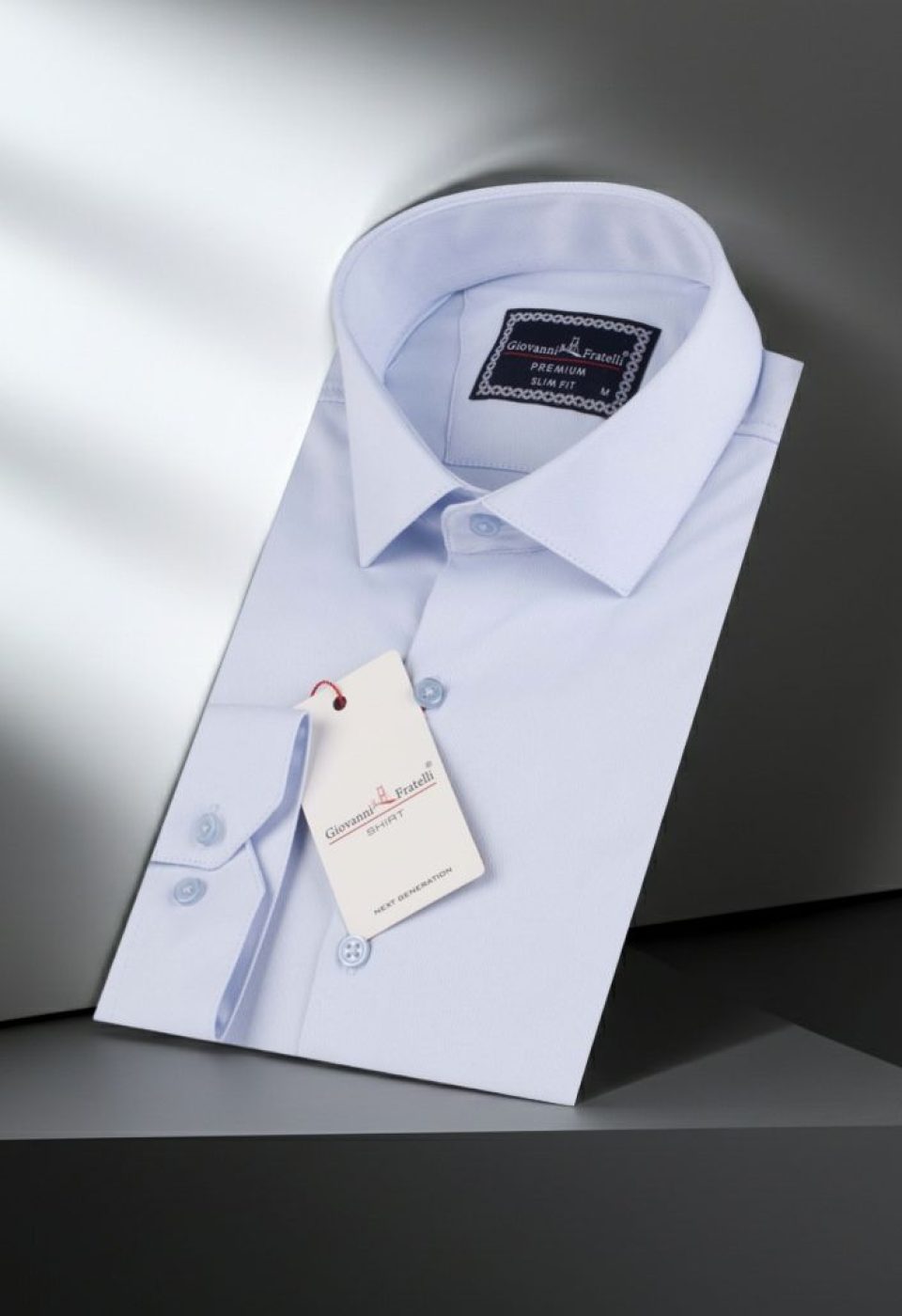 Slim Fit Uzun Kol Düz Renk Jakar Erkek Gömlek 3GMK322107003