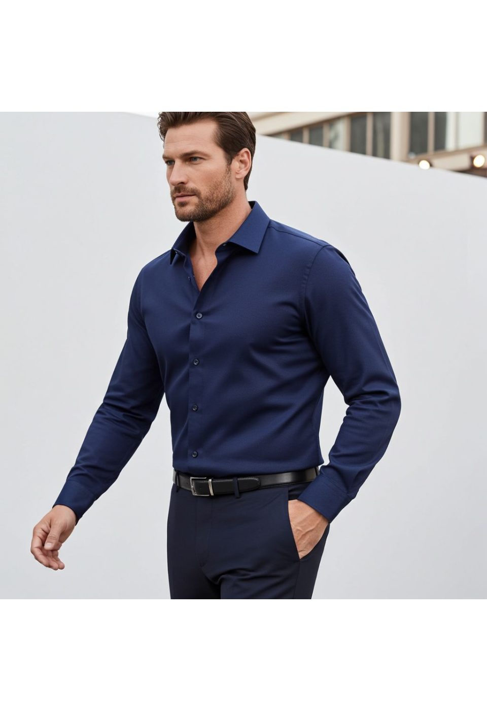 Slim Fit Uzun Kol Düz Renk Marbella Erkek Gömlek 3GMK312107005 - Giovanni Fratelli