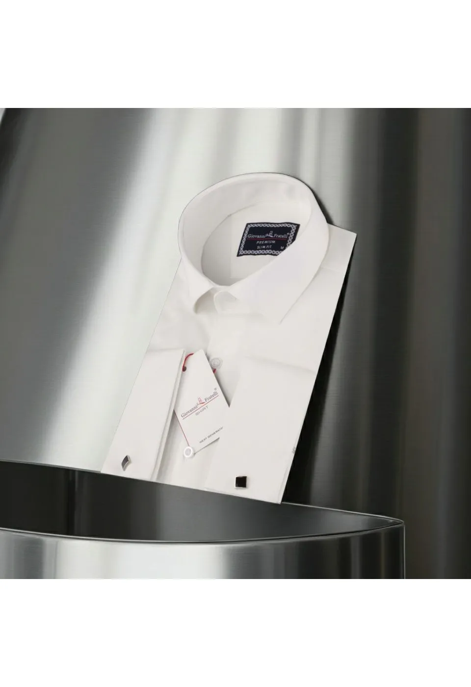 Slim Fit Kol Düğmeli Düz Renk Jakar Erkek Gömlek 3GMK322126002 - Giovanni Fratelli