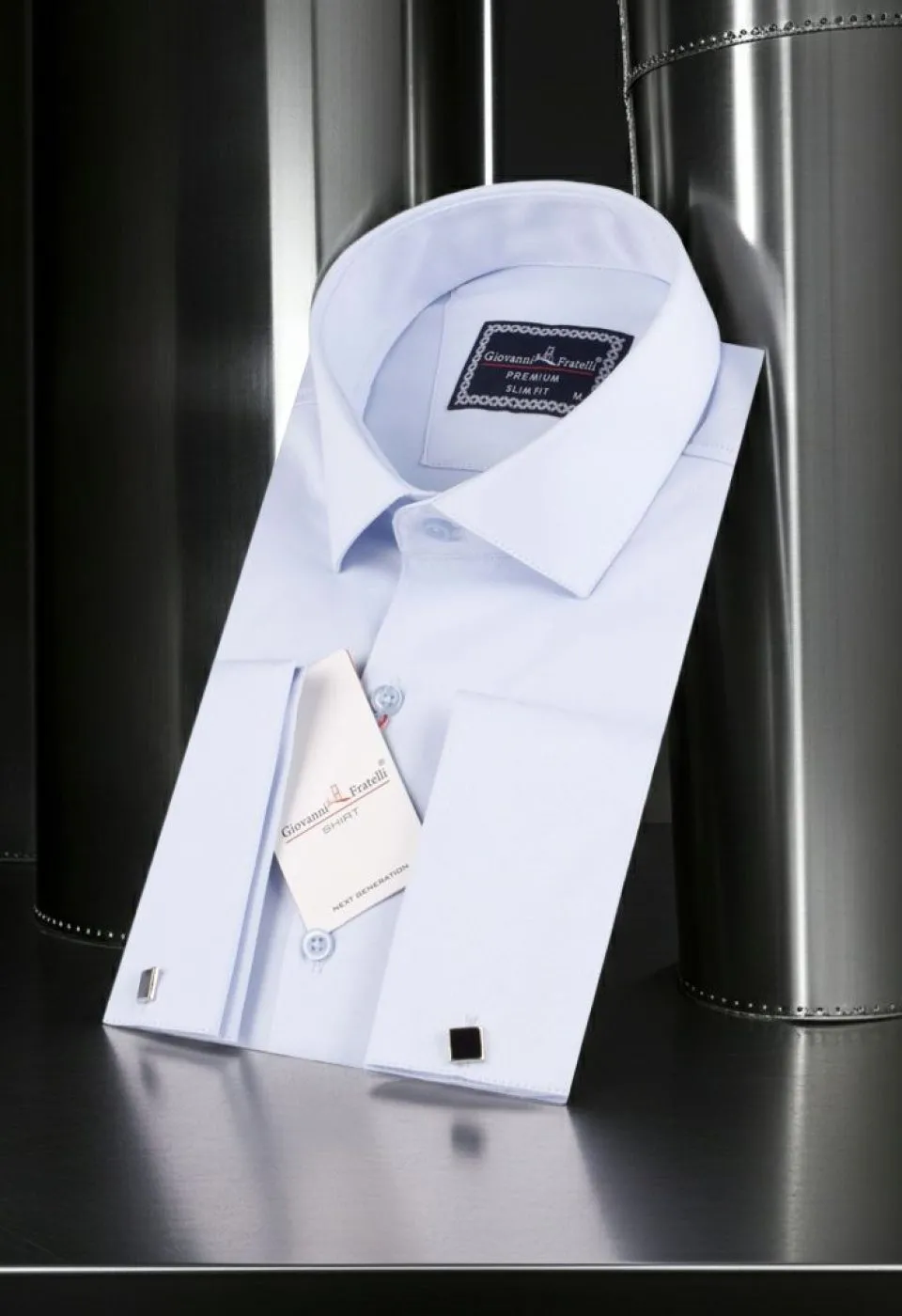 Slim Fit Kol Düğmeli Düz Renk Jakar Erkek Gömlek 3GMK322126003 - Giovanni Fratelli