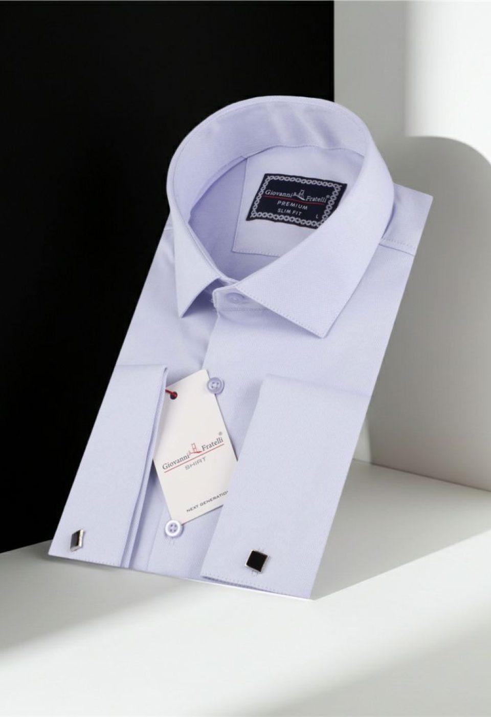Slim Fit Kol Düğmeli Düz Renk Jakar Erkek Gömlek 3GMK322126004 - Giovanni Fratelli
