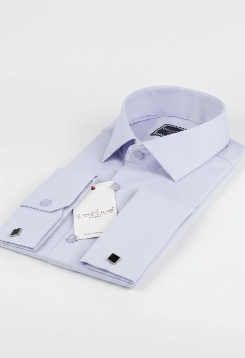 Slim Fit Kol Düğmeli Düz Renk Jakar Erkek Gömlek 3GMK322126004