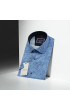 Slim Fit Kısa Kol Dijital Baskılı Desenli Erkek Gömlek 3GMK312149003