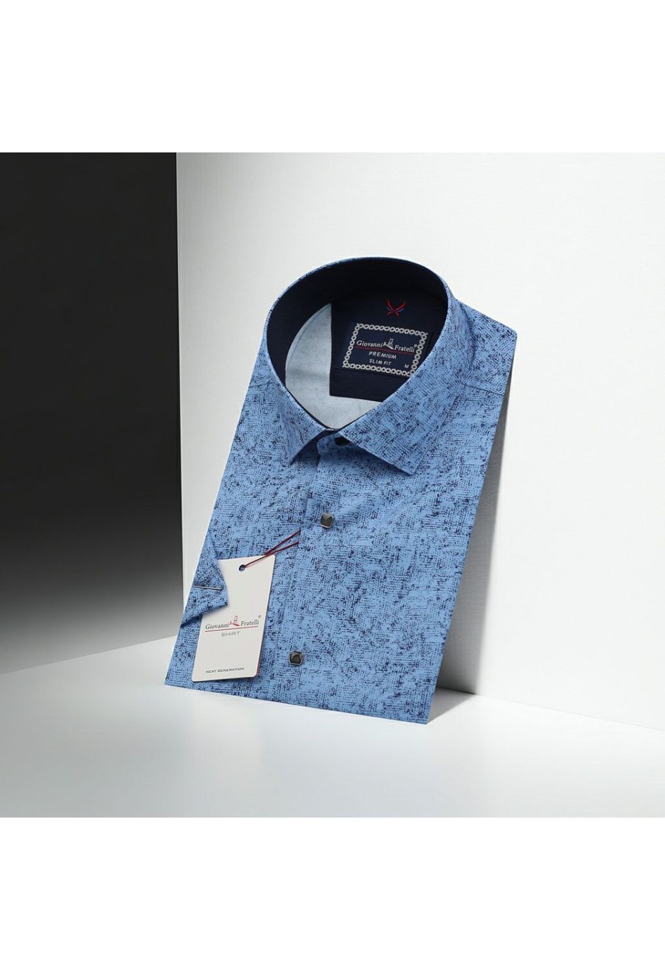 Slim Fit Kısa Kol Dijital Baskılı Desenli Erkek Gömlek 3GMK312149003 - Giovanni Fratelli