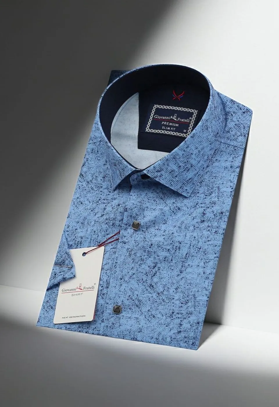 Slim Fit Kısa Kol Dijital Baskılı Desenli Erkek Gömlek 3GMK312149003