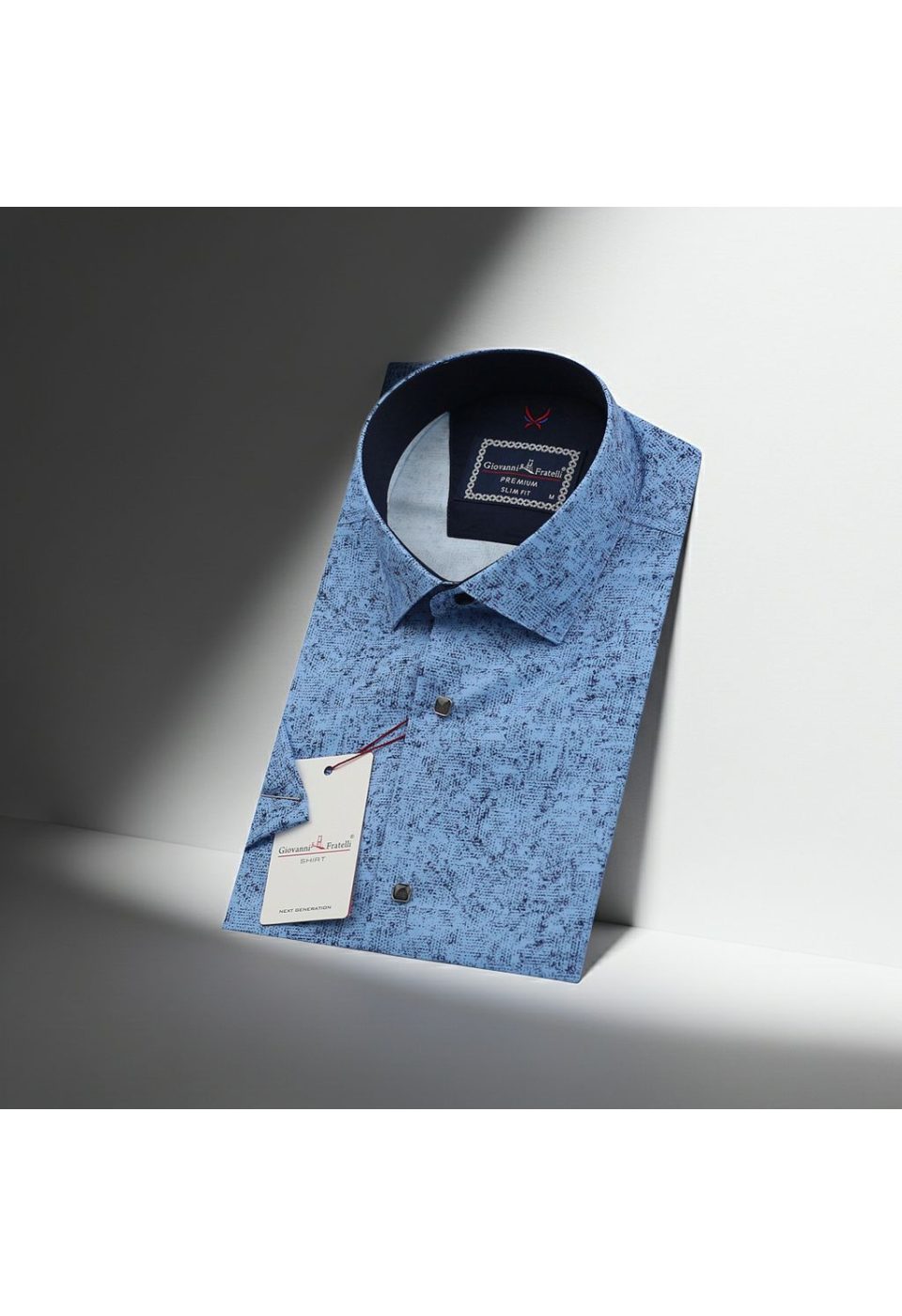 Slim Fit Kısa Kol Dijital Baskılı Desenli Erkek Gömlek 3GMK312149003 - Giovanni Fratelli