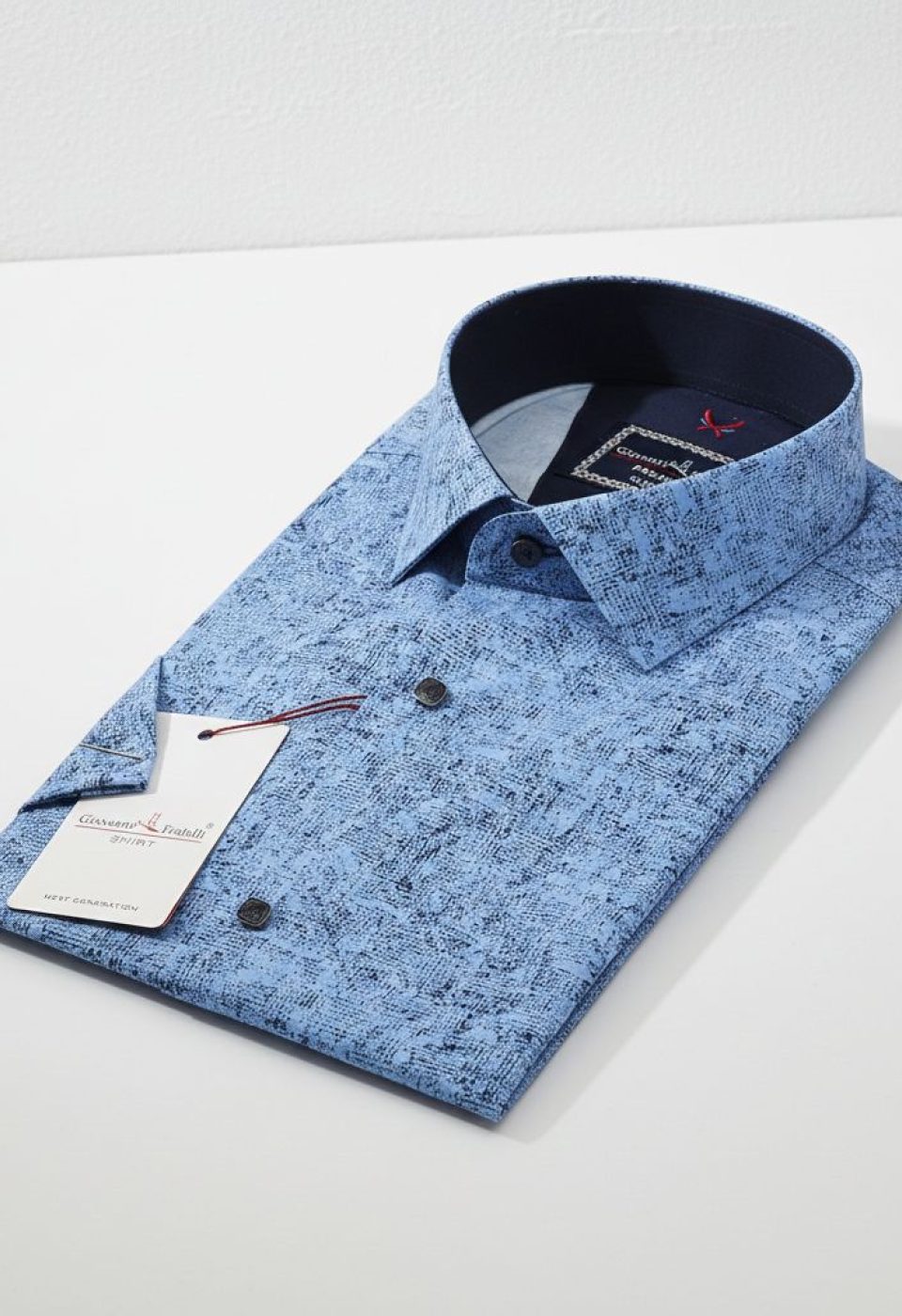 Slim Fit Kısa Kol Dijital Baskılı Desenli Erkek Gömlek 3GMK312149003 - Giovanni Fratelli