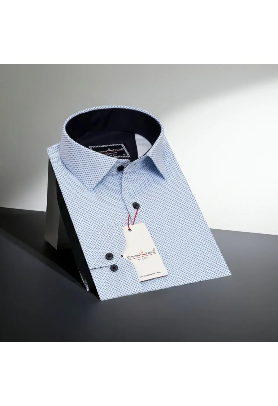 Slim Fit Uzun Kol Desenli Saten Erkek Gömlek 3GMK322150003 - Giovanni Fratelli