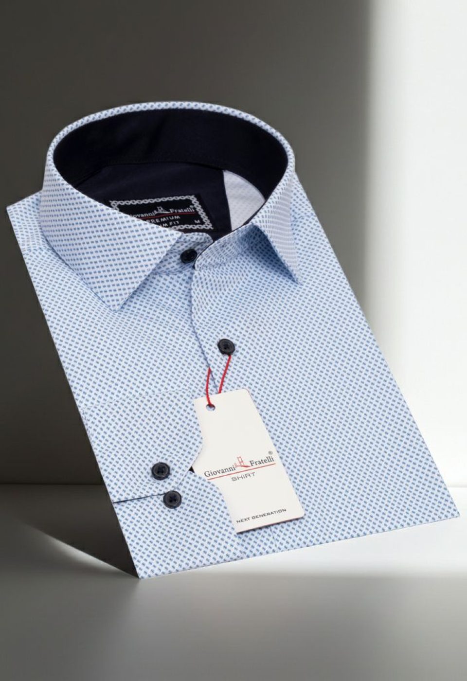 Slim Fit Uzun Kol Desenli Saten Erkek Gömlek 3GMK322150003