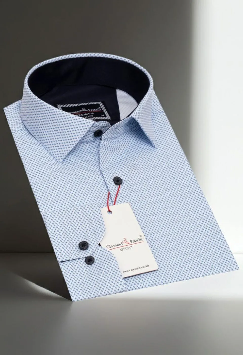 Slim Fit Uzun Kol Desenli Saten Erkek Gömlek 3GMK322150003