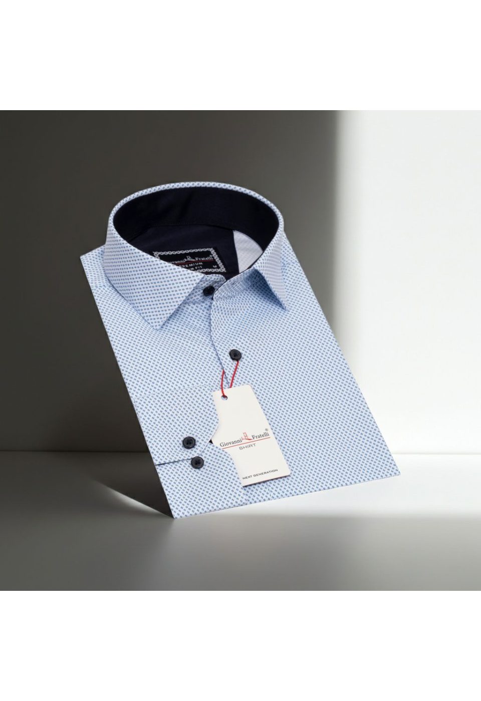 Slim Fit Uzun Kol Desenli Saten Erkek Gömlek 3GMK322150003 - Giovanni Fratelli