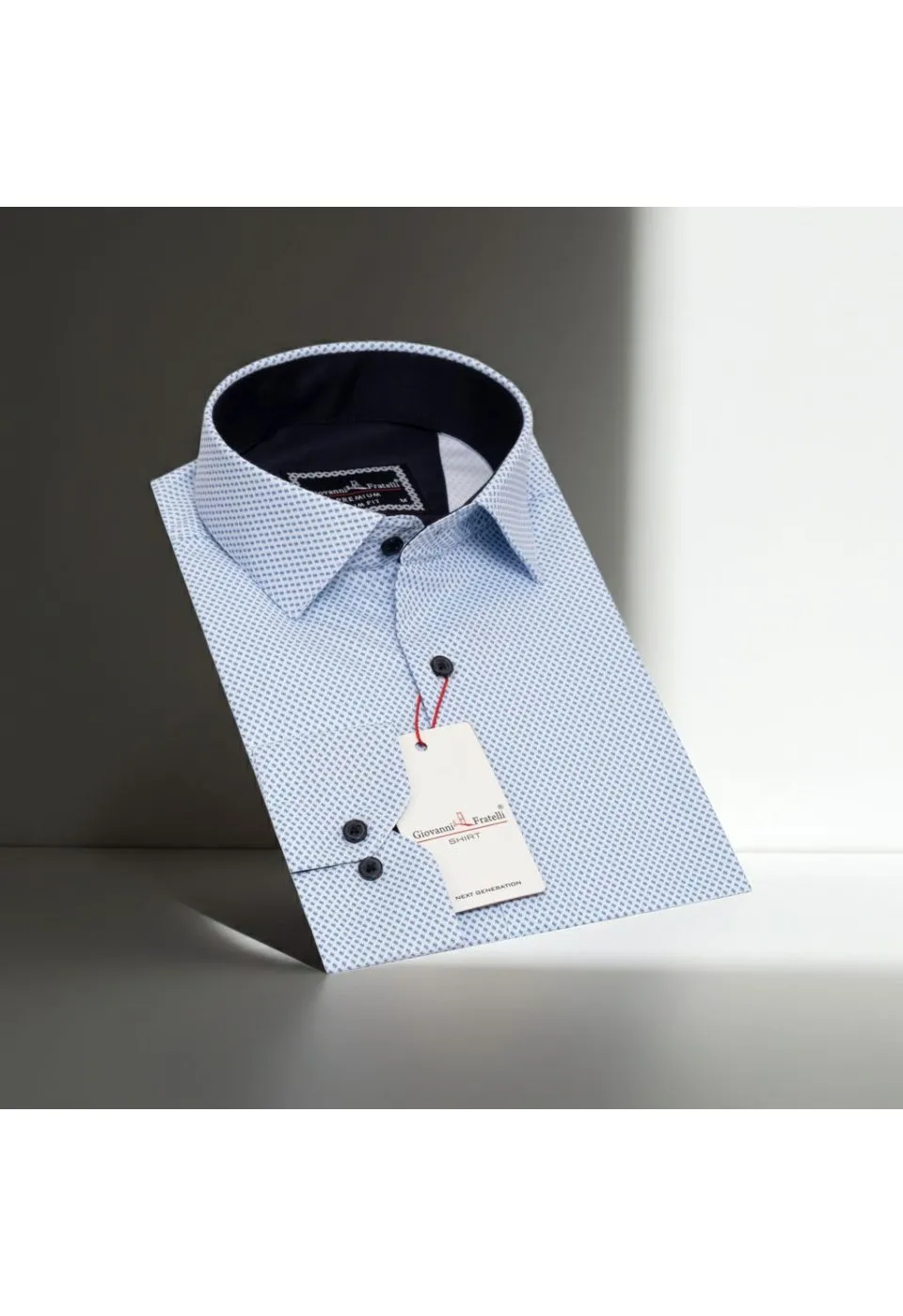 Slim Fit Uzun Kol Desenli Saten Erkek Gömlek 3GMK322150003 - Giovanni Fratelli