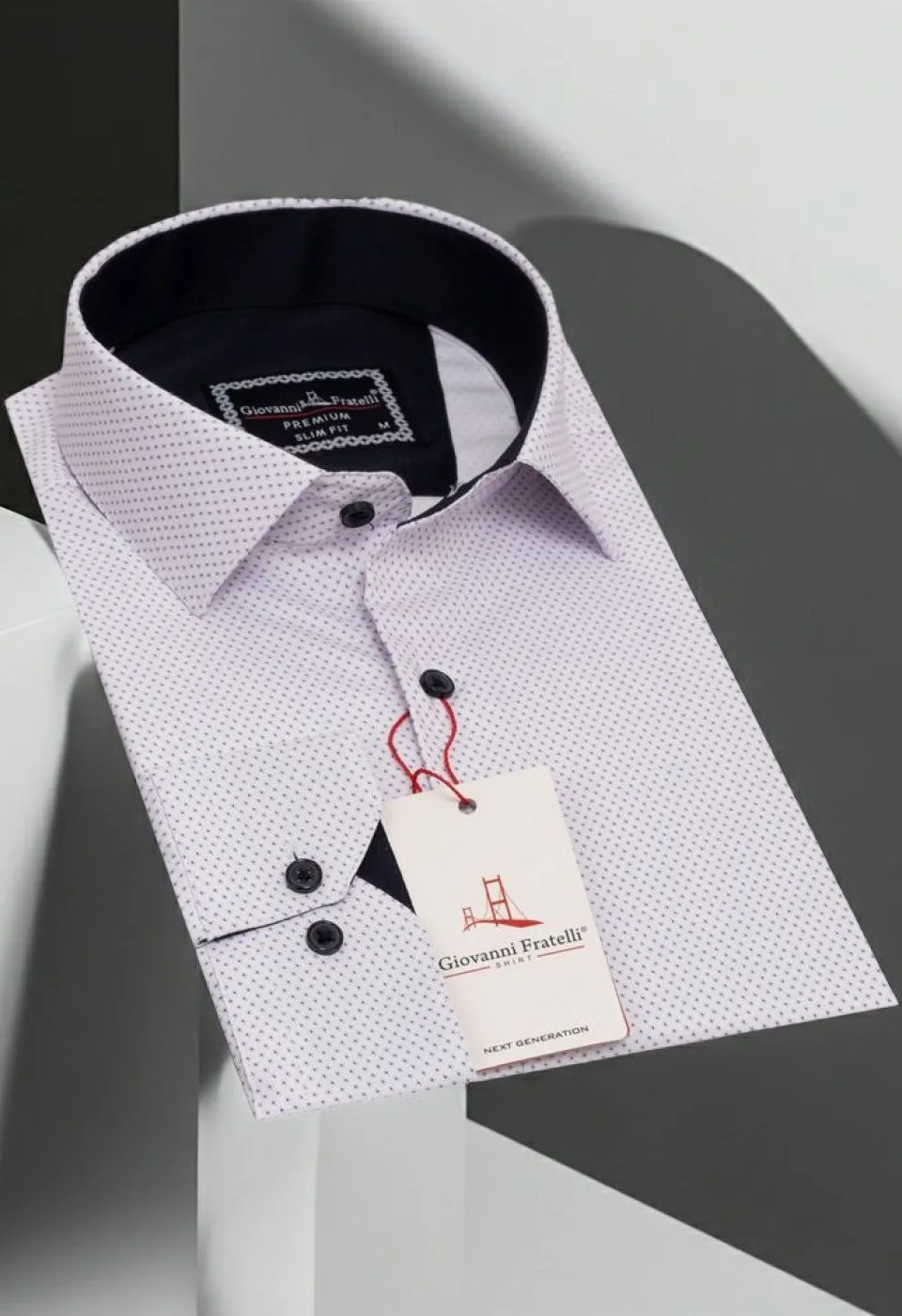 Slim Fit Uzun Kol Desenli Saten Erkek Gömlek 3GMK322150004