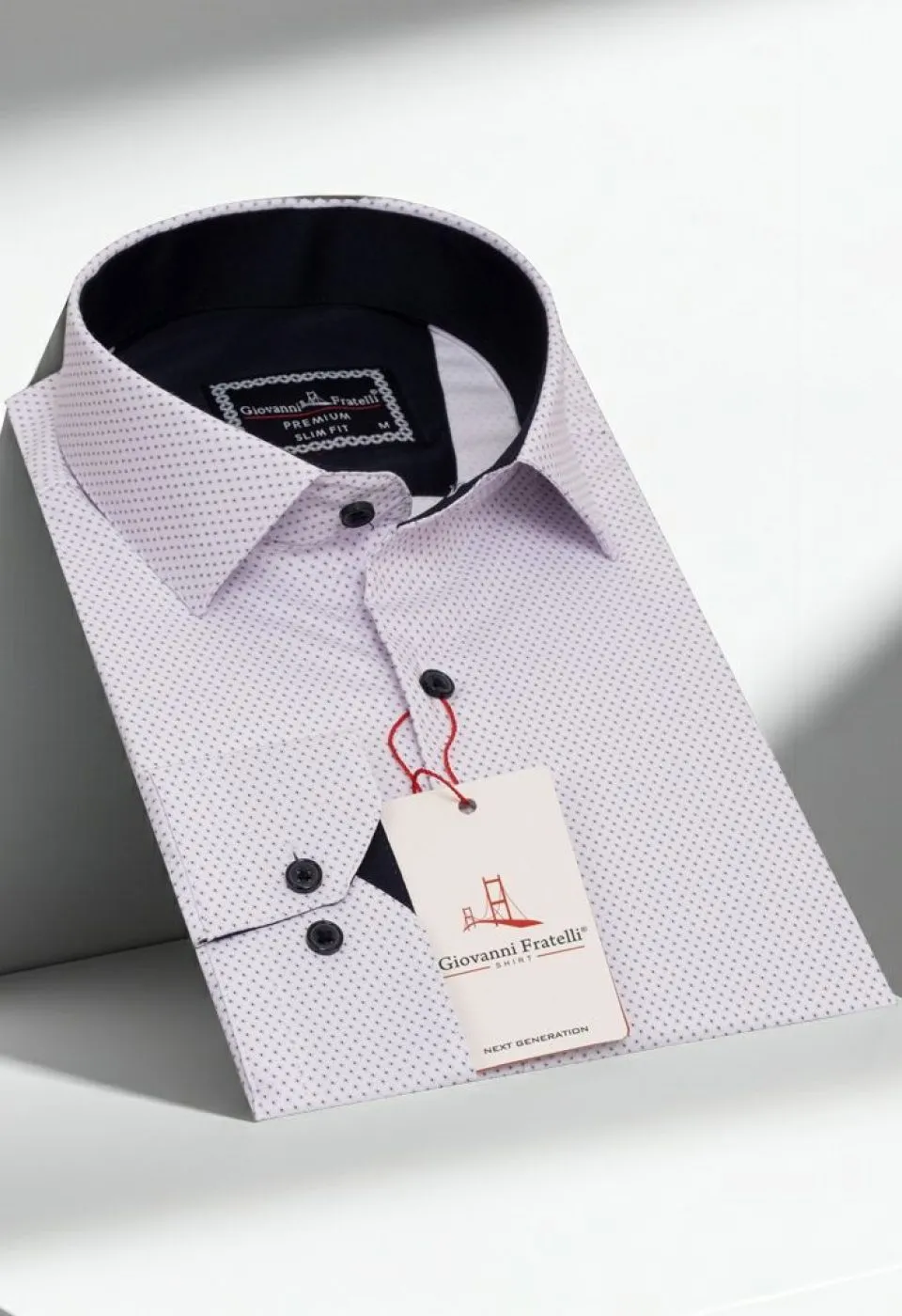 Slim Fit Uzun Kol Desenli Saten Erkek Gömlek 3GMK322150004