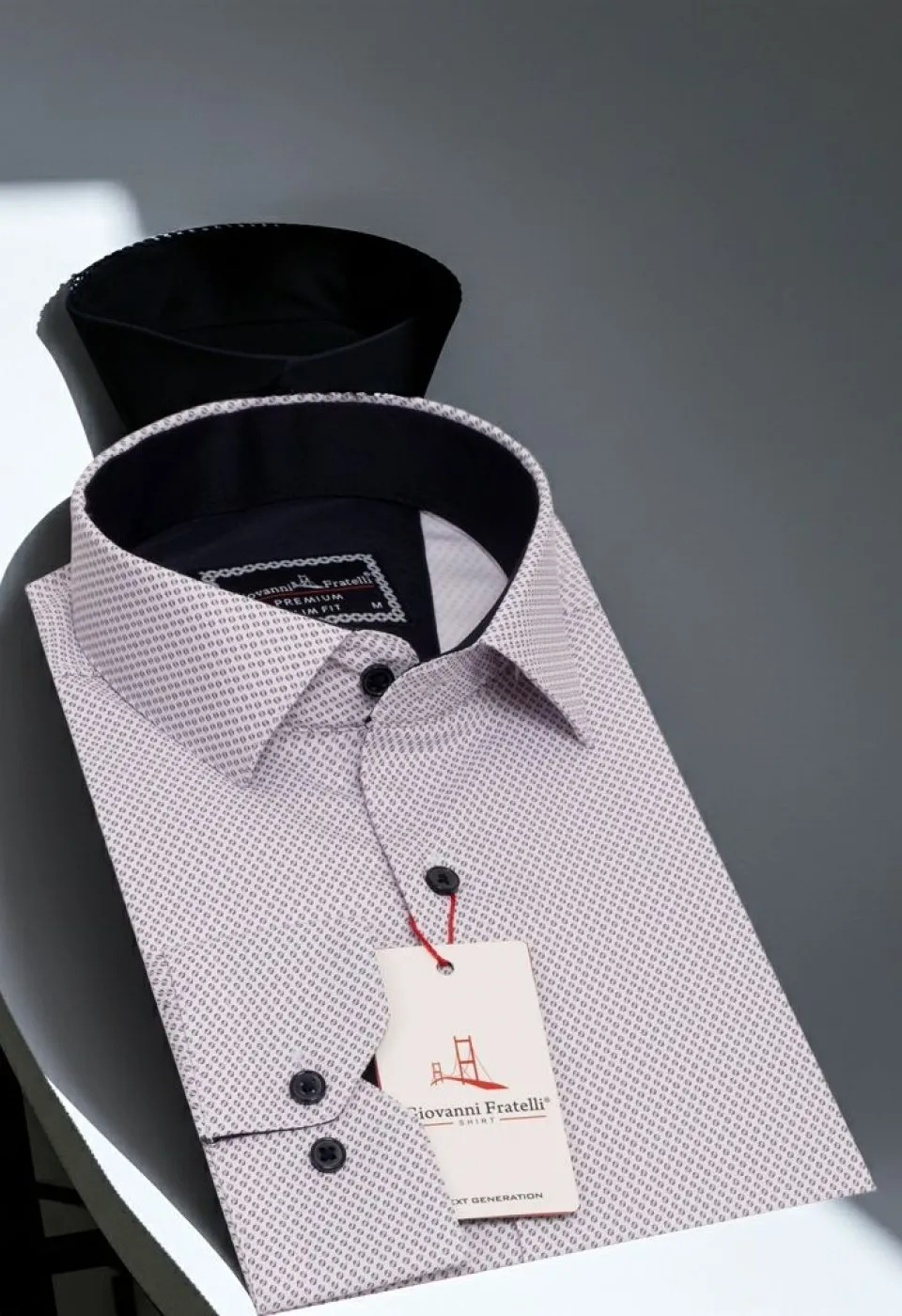 Slim Fit Uzun Kol Desenli Saten Erkek Gömlek 3GMK322150005