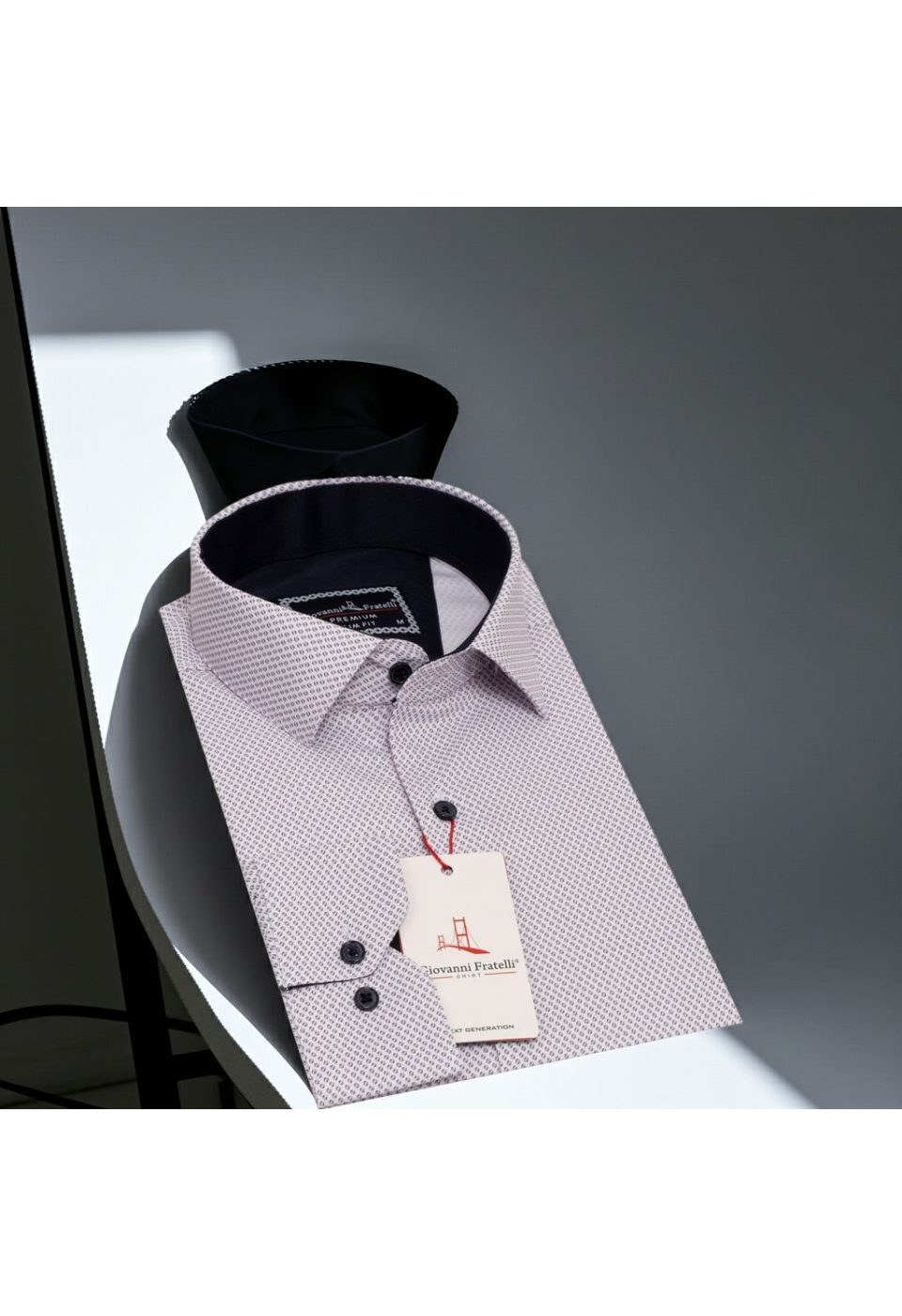Slim Fit Uzun Kol Desenli Saten Erkek Gömlek 3GMK322150005 - Giovanni Fratelli