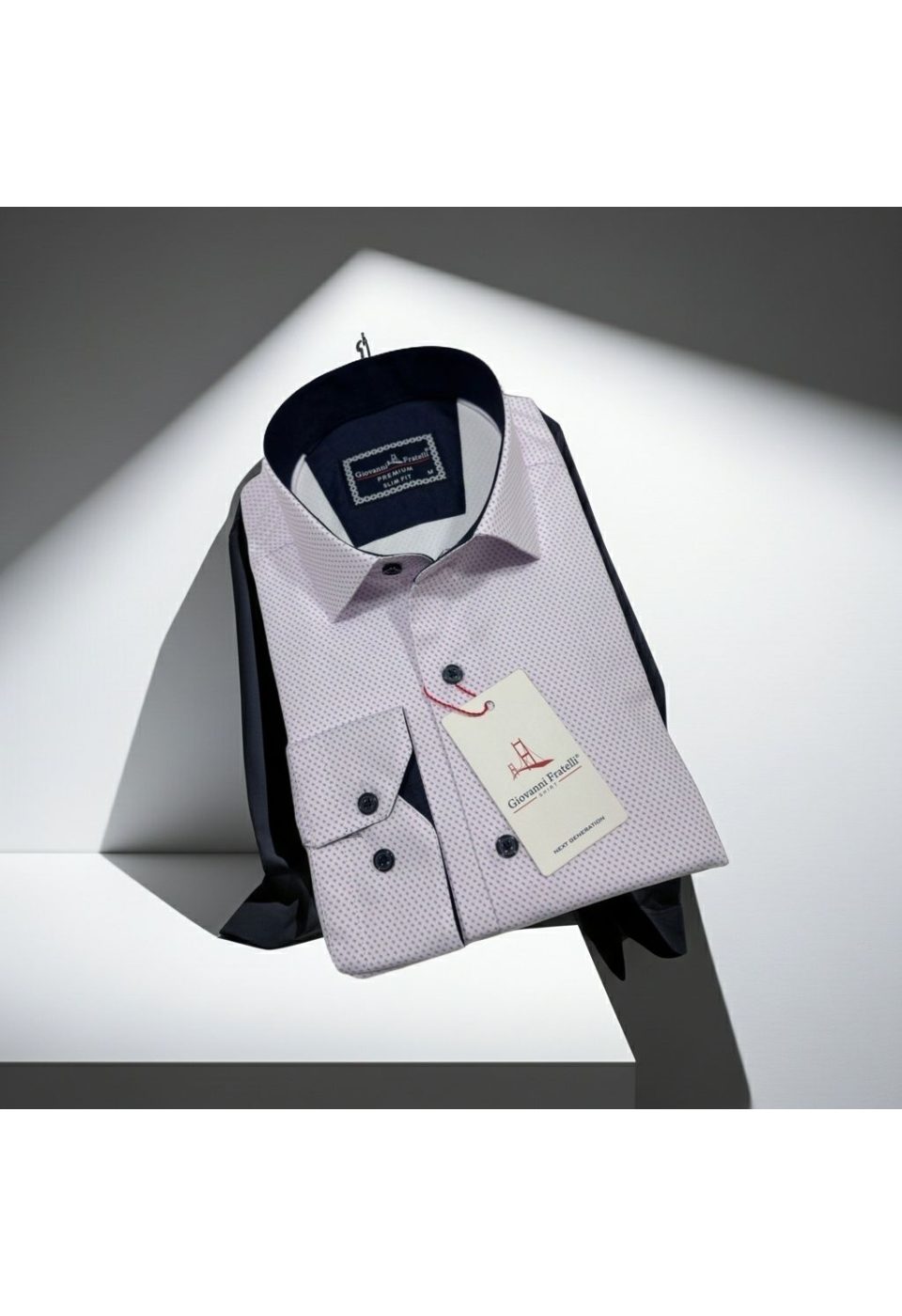 Slim Fit Uzun Kol Desenli Saten Erkek Gömlek 3GMK322150006 - Giovanni Fratelli