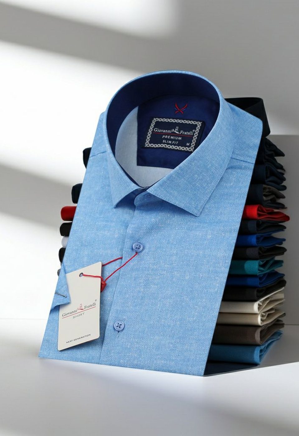 2151 CR K 007 Slim Fit Kısa Kol Desenli Erkek Gömlek 3GMK312151007 - Giovanni Fratelli