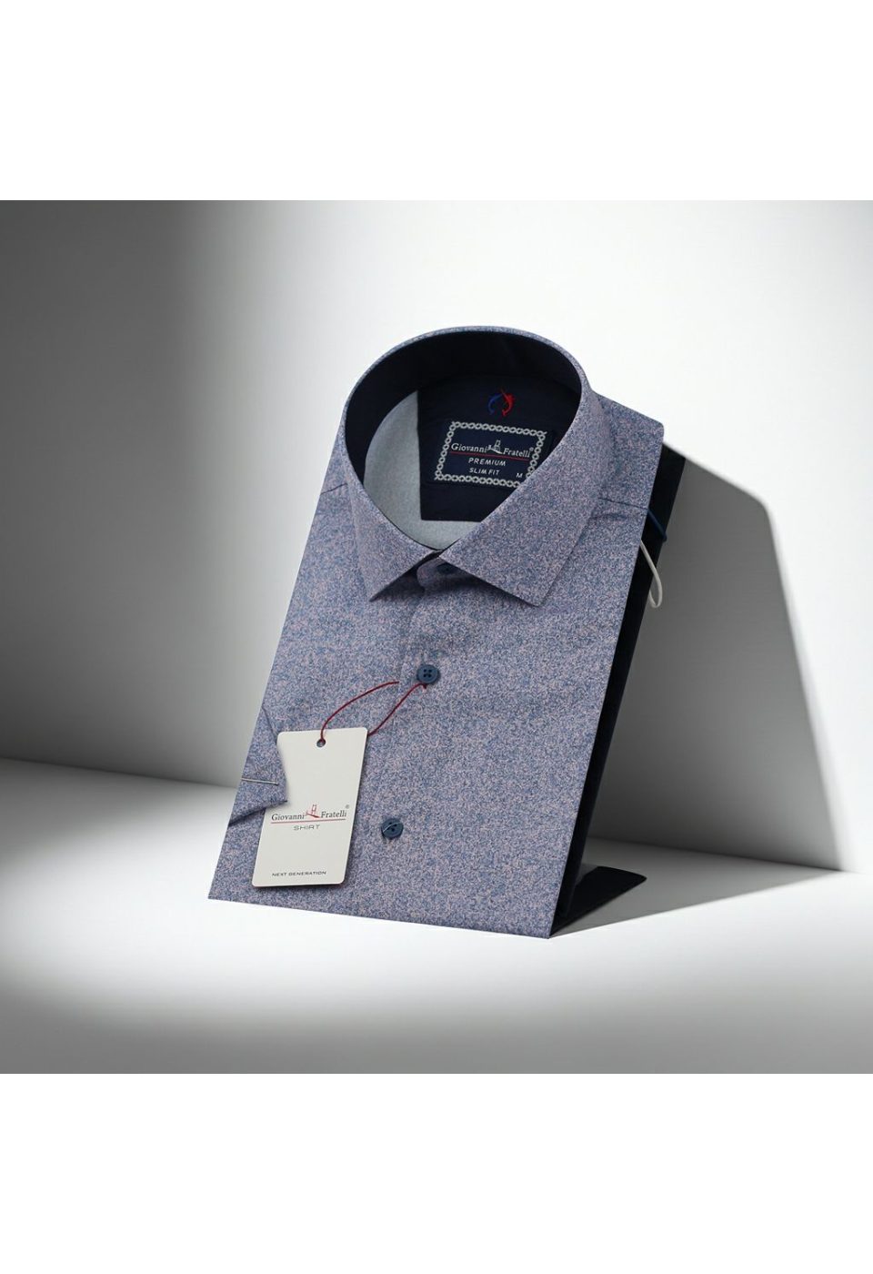 Slim Fit Kısa Kol Desenli Erkek Gömlek 3GMK312152003 - Giovanni Fratelli