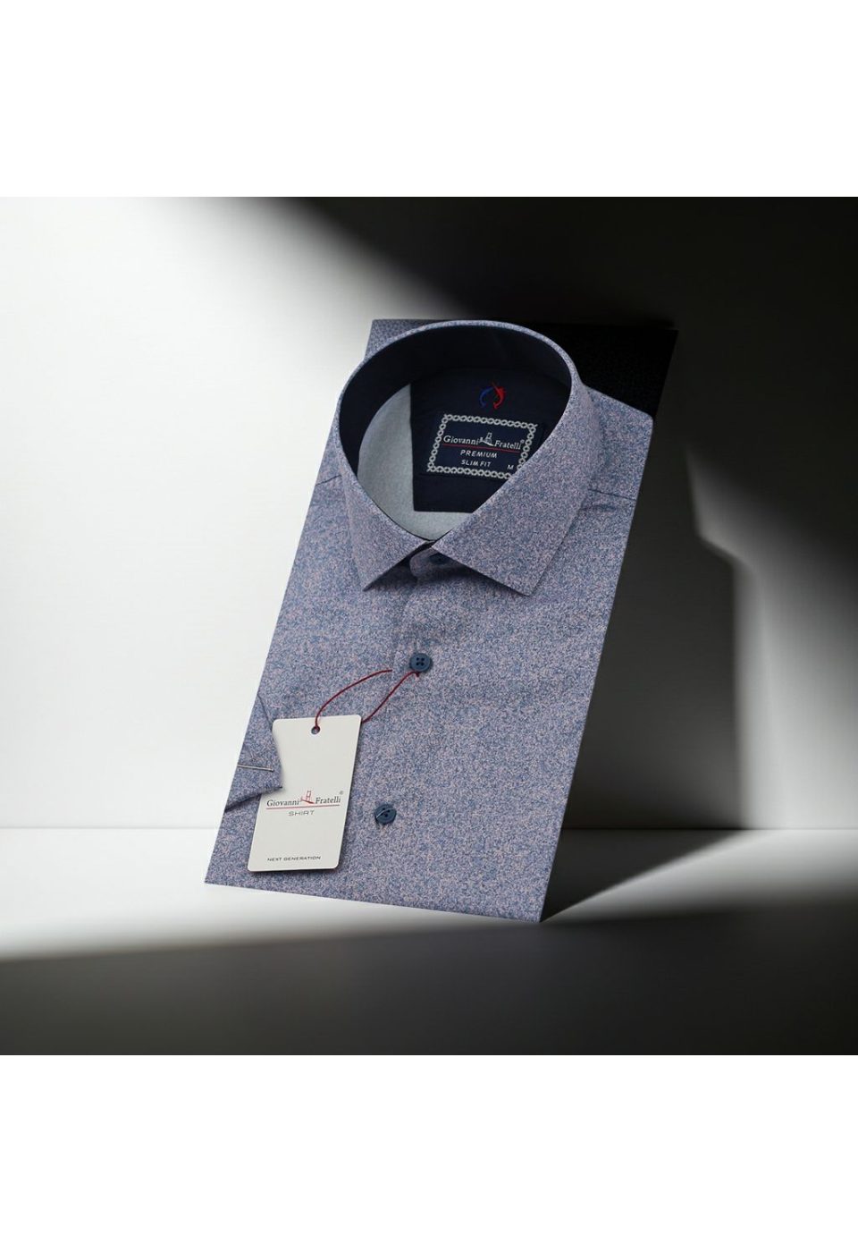 Slim Fit Kısa Kol Desenli Erkek Gömlek 3GMK312152003 - Giovanni Fratelli