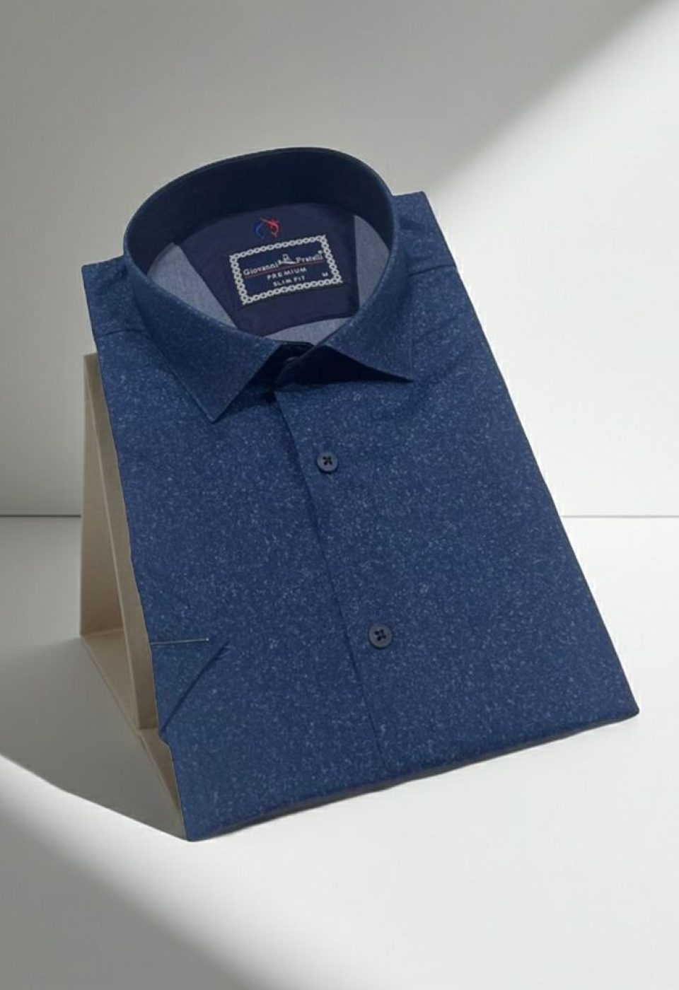 Slim Fit Kısa Kol Desenli Erkek Gömlek 3GMK312152004