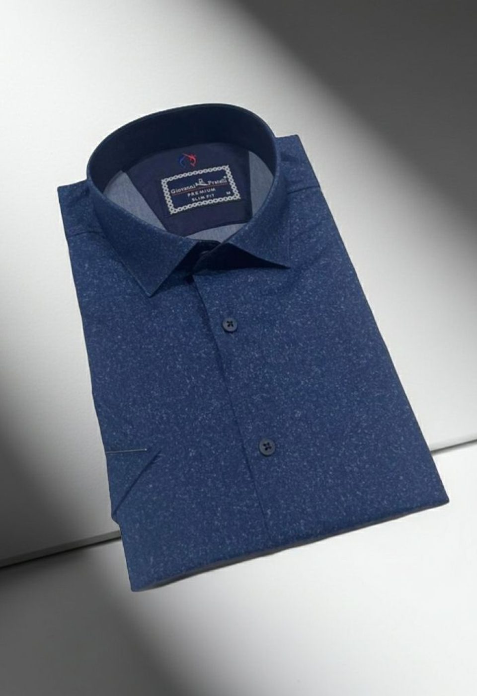 Slim Fit Kısa Kol Desenli Erkek Gömlek 3GMK312152004 - Giovanni Fratelli