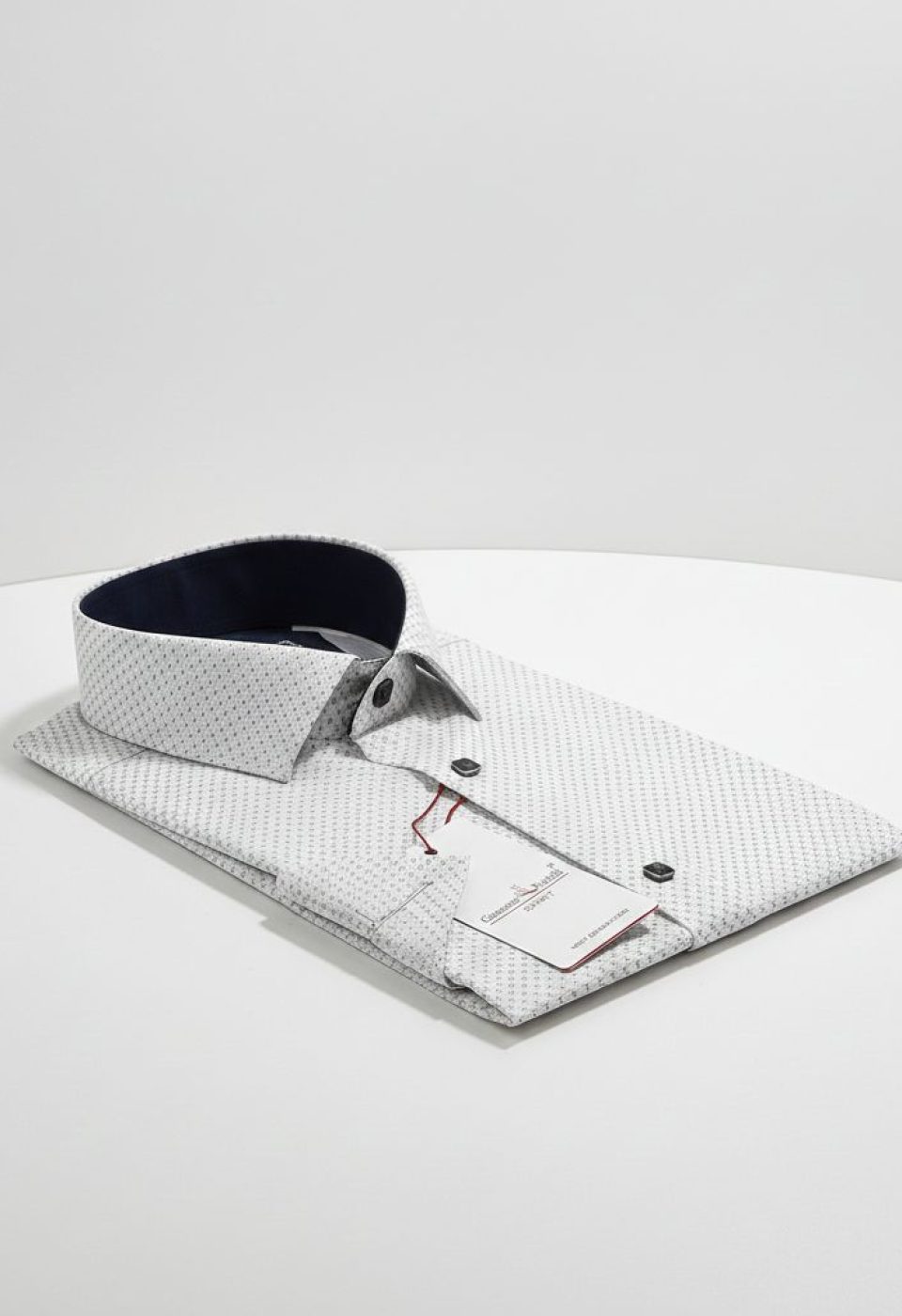 Slim Fit Kısa Kol Desenli Saten Erkek Gömlek 3GMK312154002 - Giovanni Fratelli