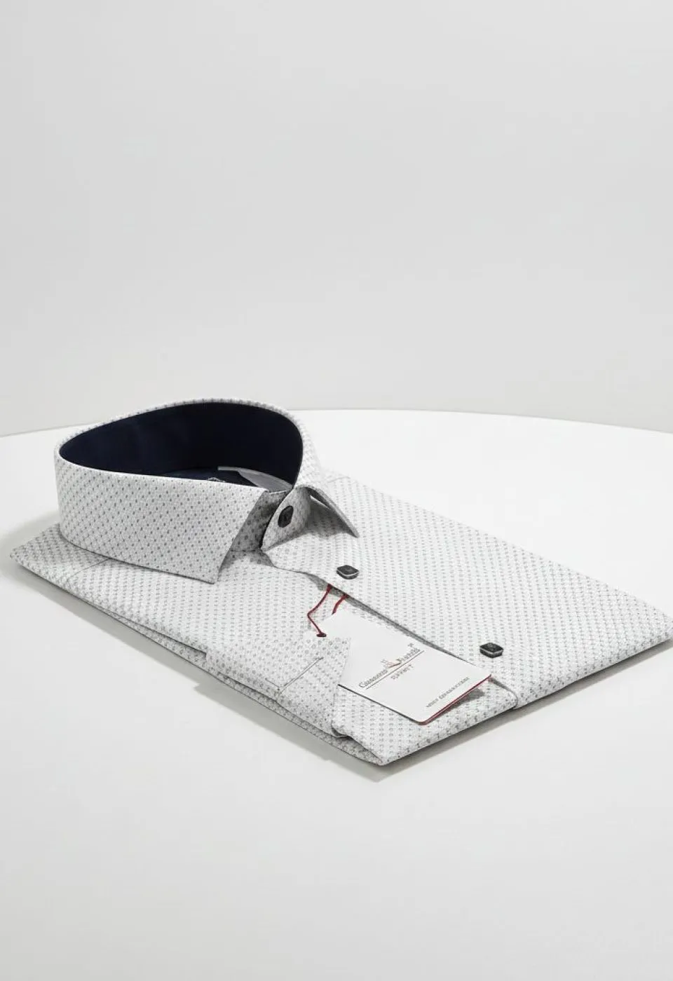 Slim Fit Kısa Kol Desenli Saten Erkek Gömlek 3GMK312154002 - Giovanni Fratelli