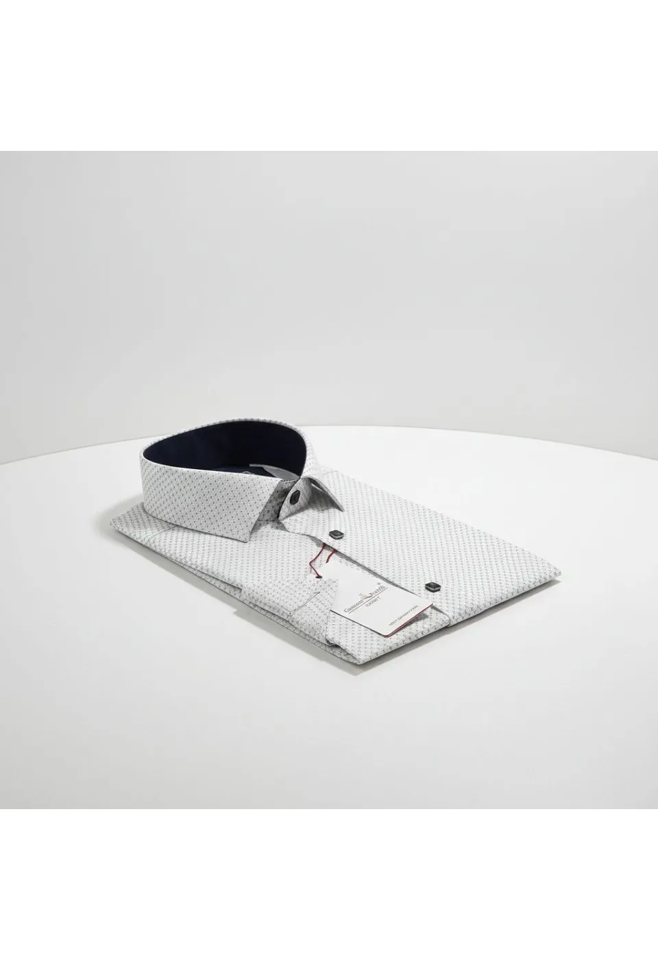 Slim Fit Kısa Kol Desenli Saten Erkek Gömlek 3GMK312154002 - Giovanni Fratelli