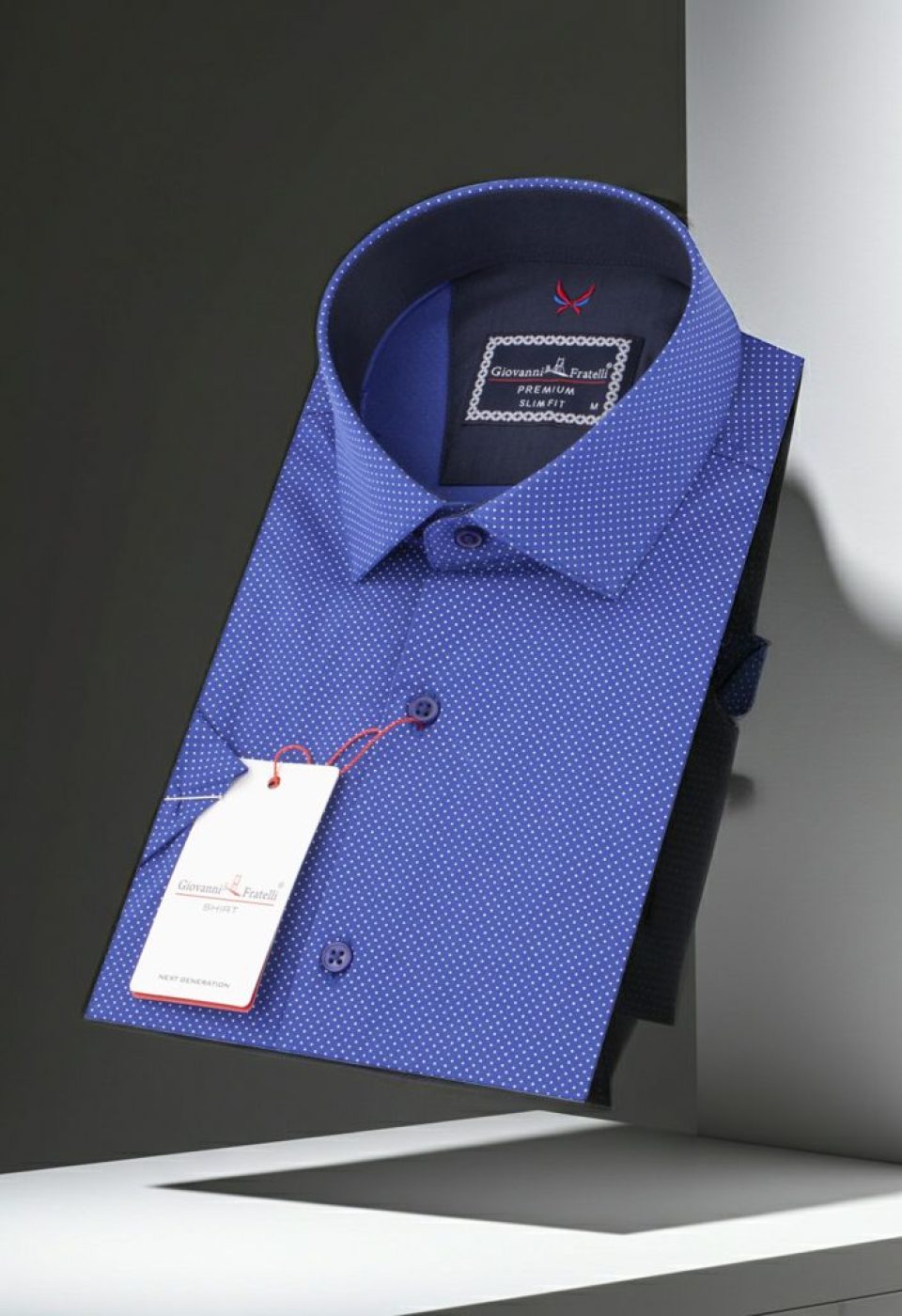2156 CR K 004 Slim Fit Kısa Kol Desenli Erkek Gömlek 3GMK312156004 - Giovanni Fratelli