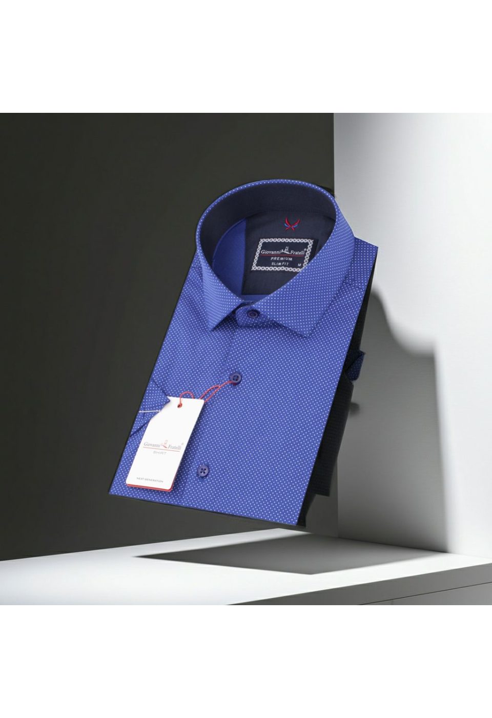 2156 CR K 004 Slim Fit Kısa Kol Desenli Erkek Gömlek 3GMK312156004 - Giovanni Fratelli